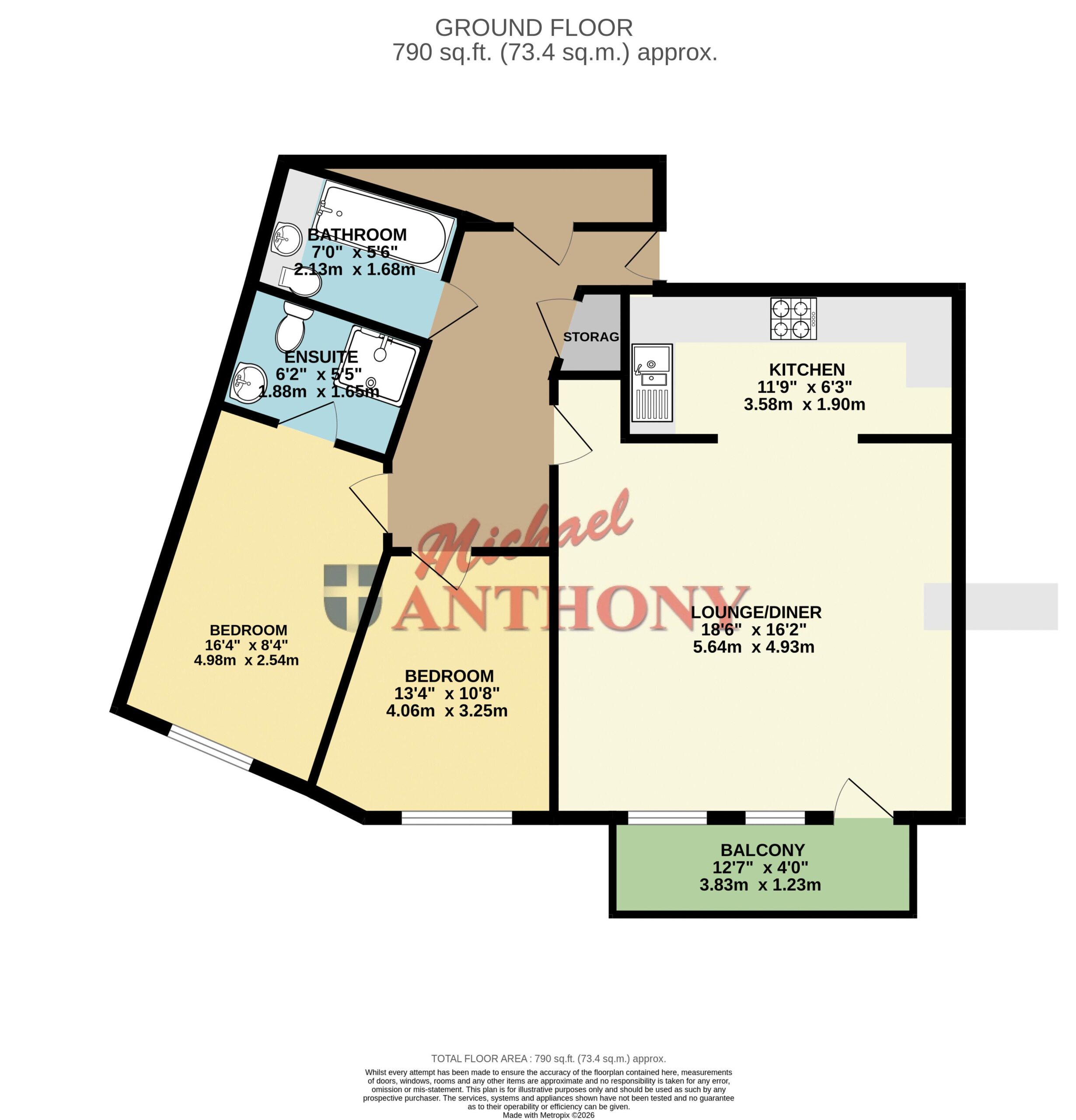 Floorplan for Millward Drive, Bletchley, Milton Keynes, Buckinghamshire, MK2 2BW