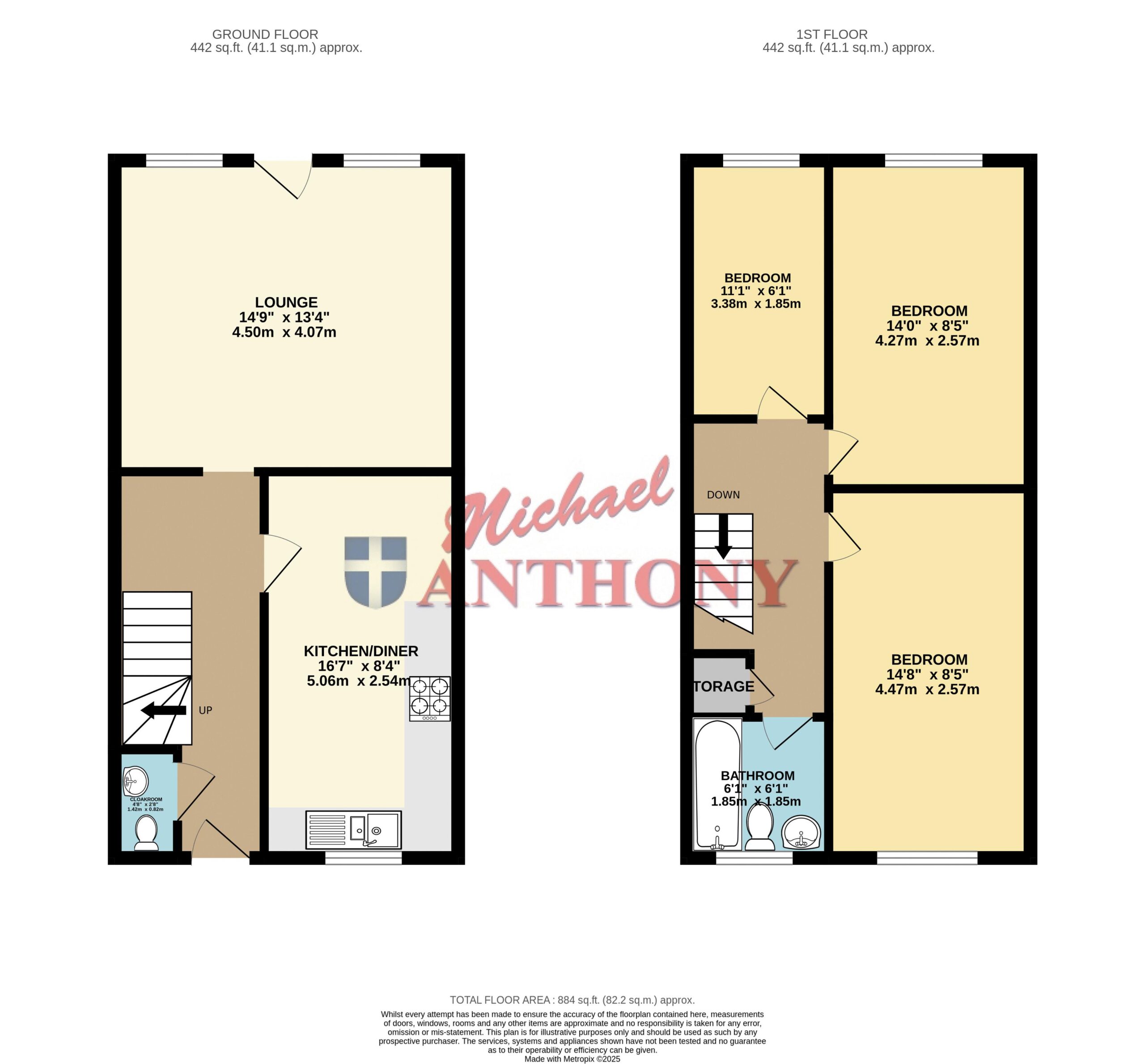 Floorplan for Kinloch Place, Bletchley, Milton Keynes, Buckinghamshire, MK2 3NN