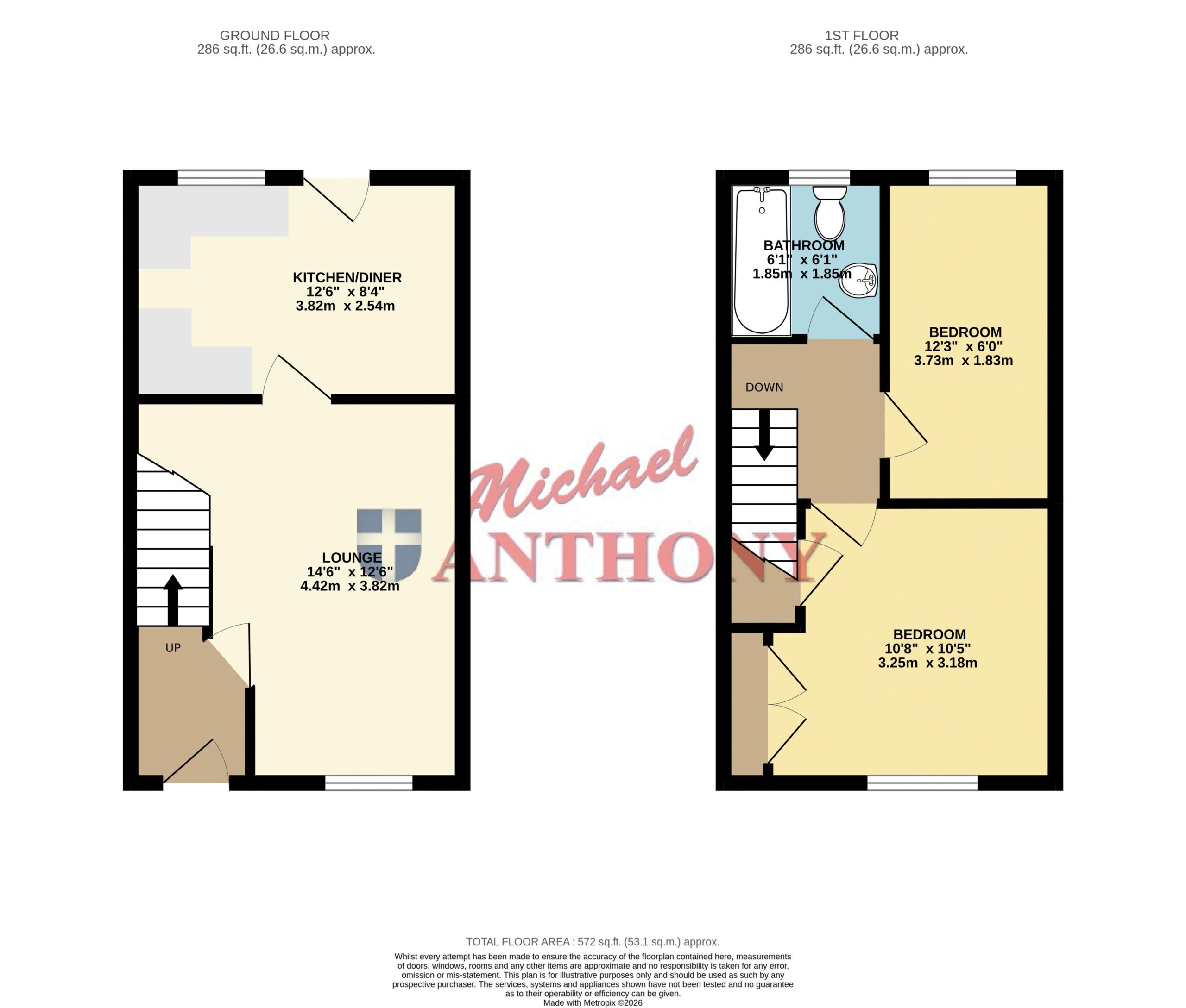 Floorplan for Lichfield Down, Walnut Tree, Milton Keynes, Buckinghamshire, MK7 7NW