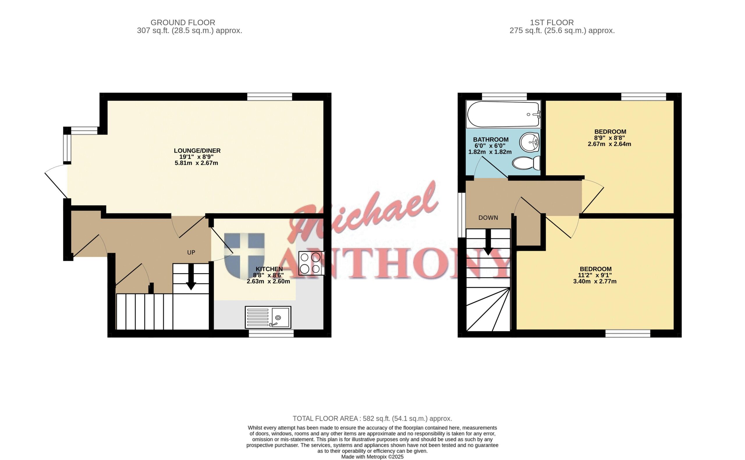 Floorplan for Kempton Gardens, Bletchley, Milton Keynes, Buckinghamshire, MK3 5NH