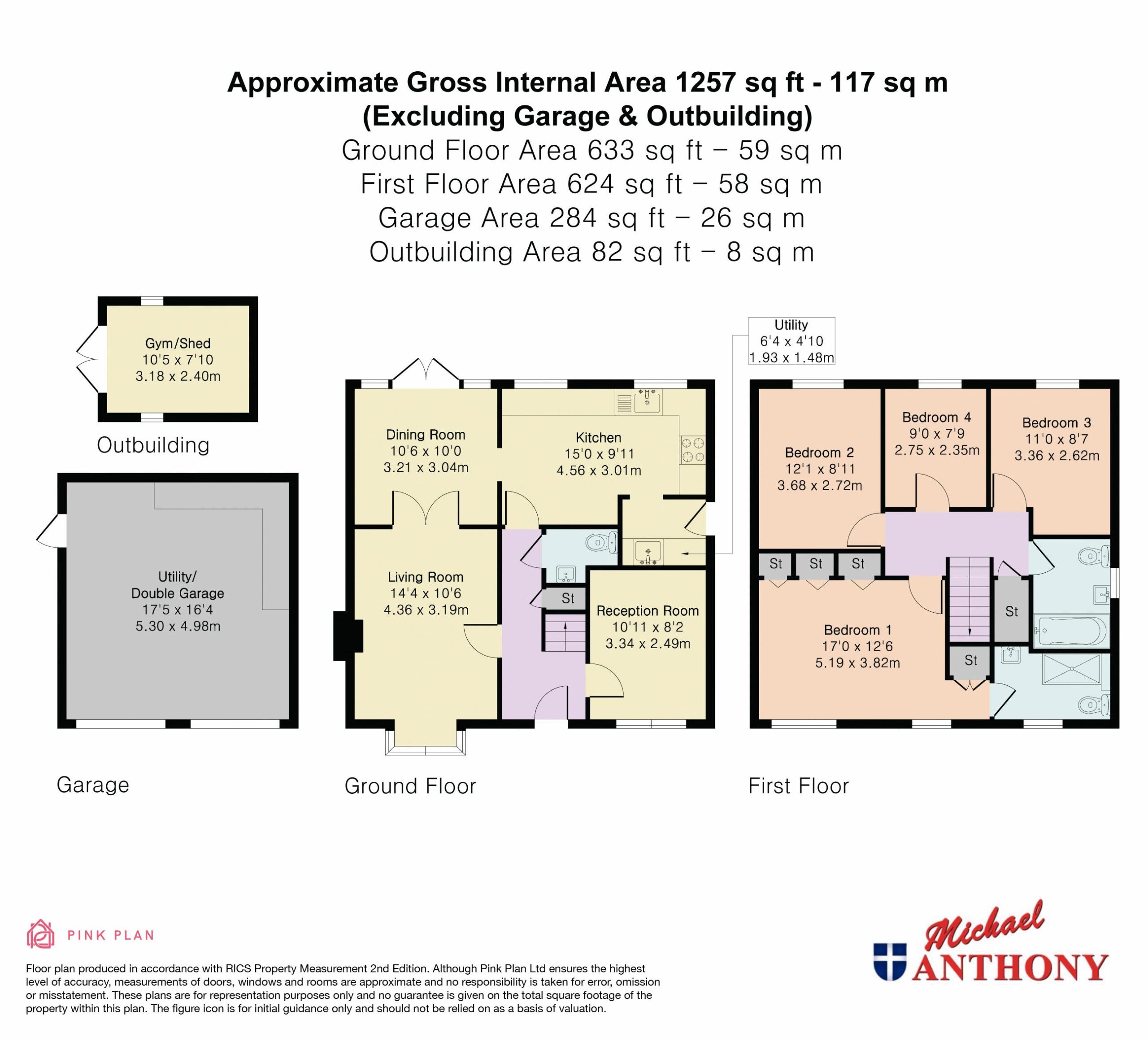 Floorplan for Bowland Drive, Emerson Valley, Milton Keynes, Buckinghamshire, MK4 2DN
