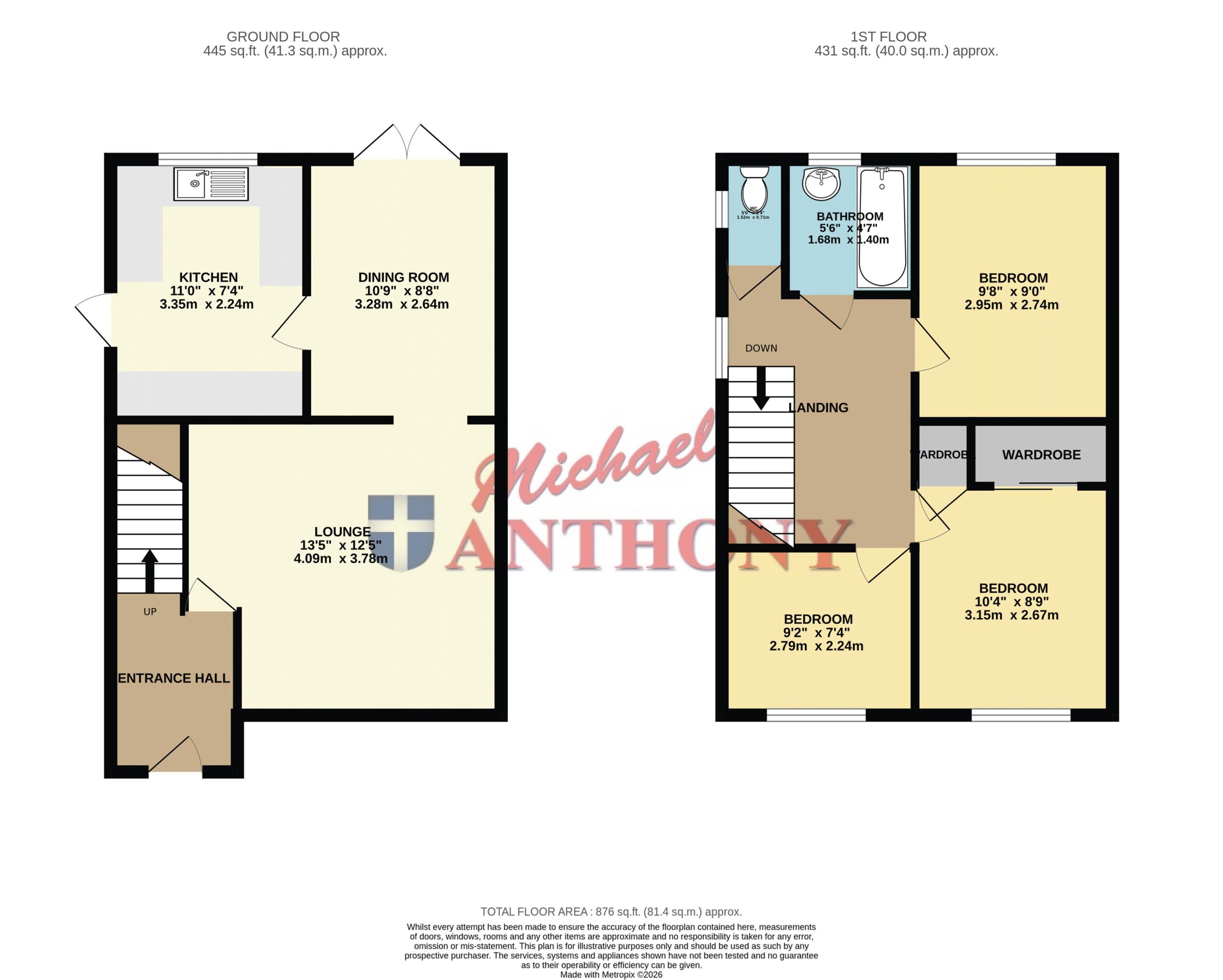 Floorplan for Wye Close, Bletchley, Milton Keynes, Buckinghamshire, MK3 7PJ