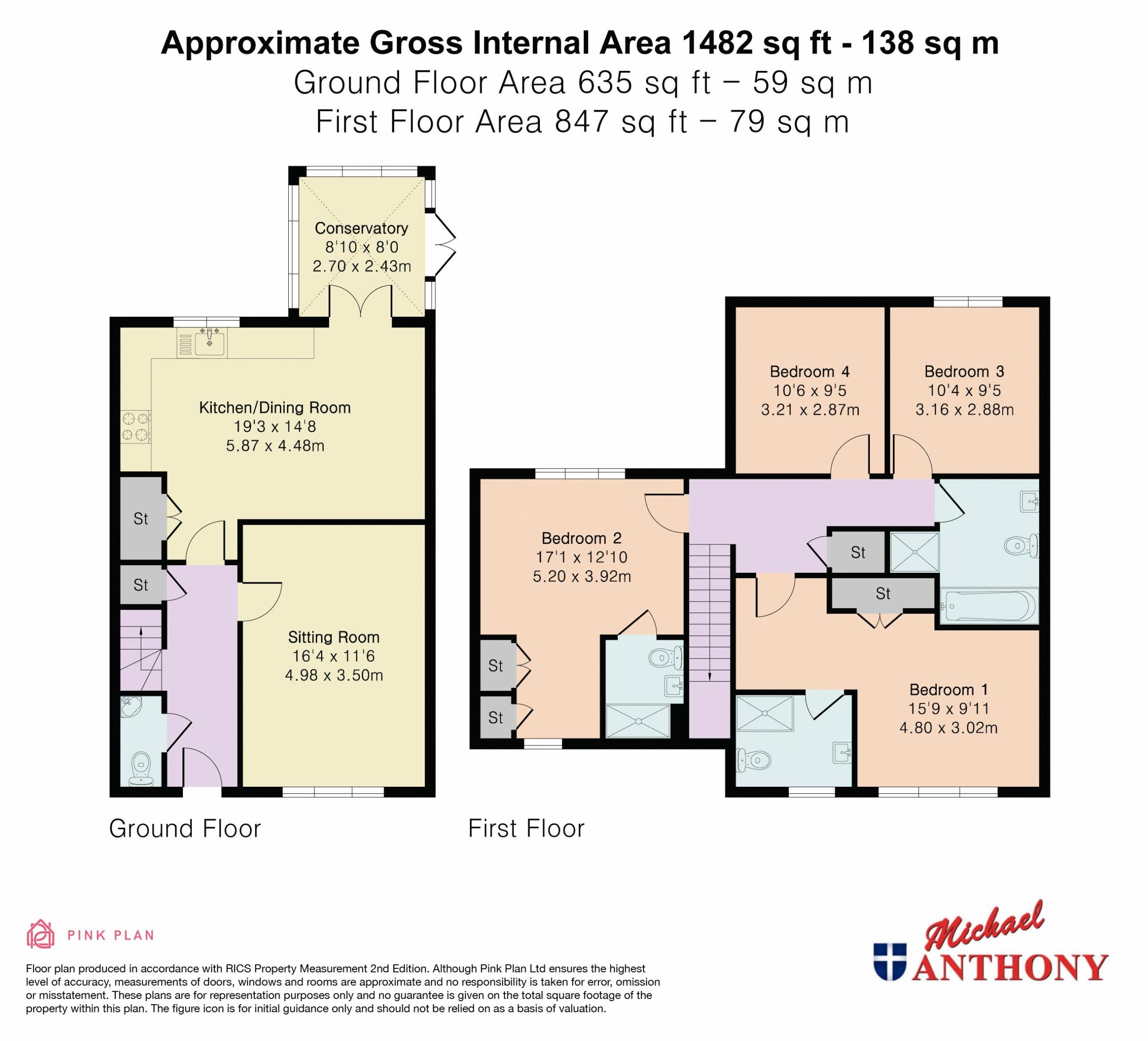 Floorplan for Quimby Rise, Eaton Leys, Milton Keynes, Buckinghamshire, MK17 9GL
