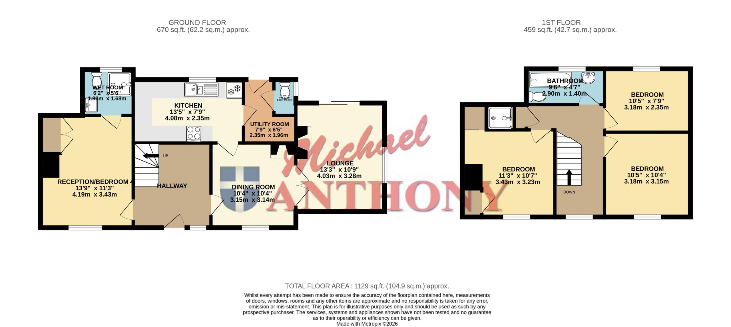 Floorplan for Manor Road, Bletchley, Milton Keynes, Buckinghamshire, MK2 2HW