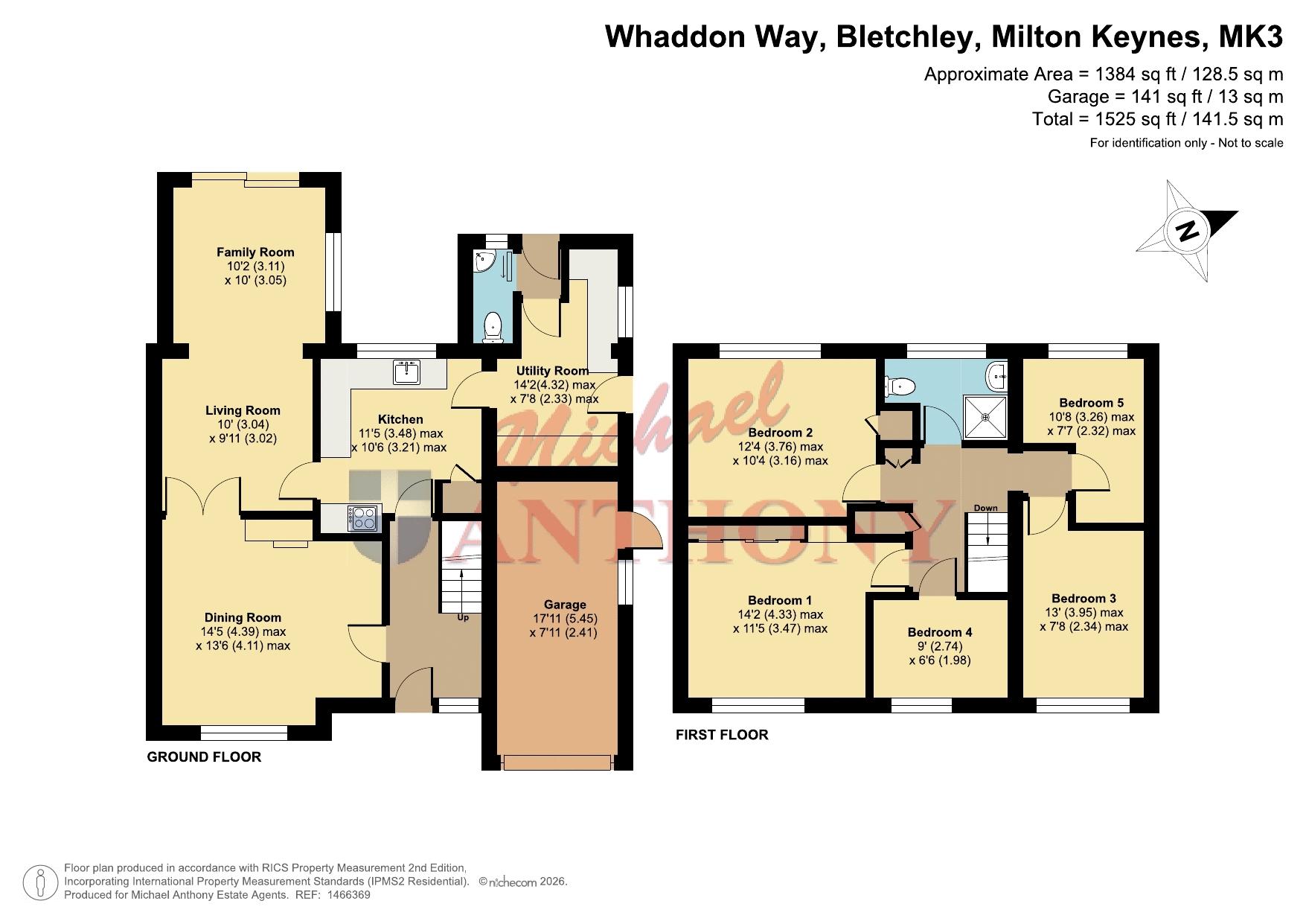 Floorplan for Whaddon Way, Bletchley, Milton Keynes, Buckinghamshire, MK3 7DT