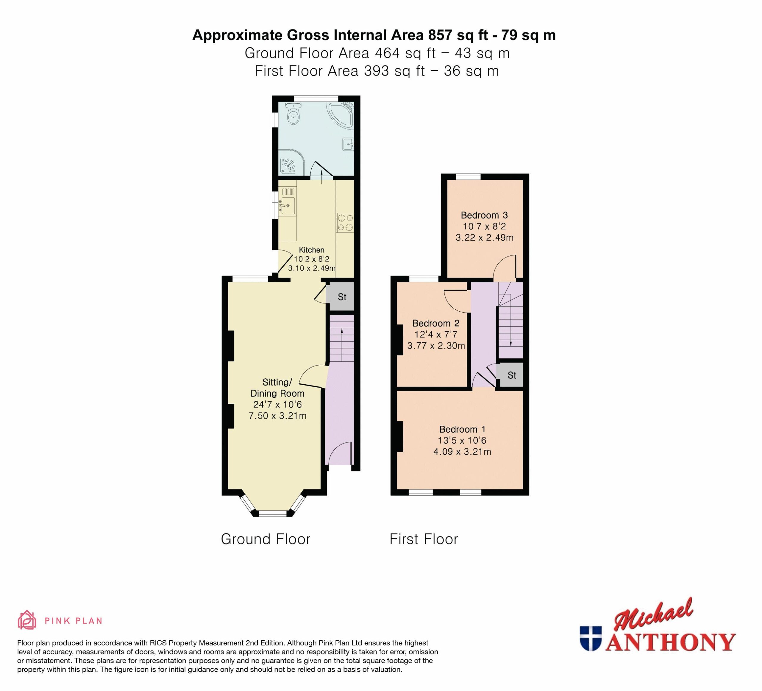 Floorplan for George Street, Bletchley, Milton Keynes, Buckinghamshire, MK2 2NR