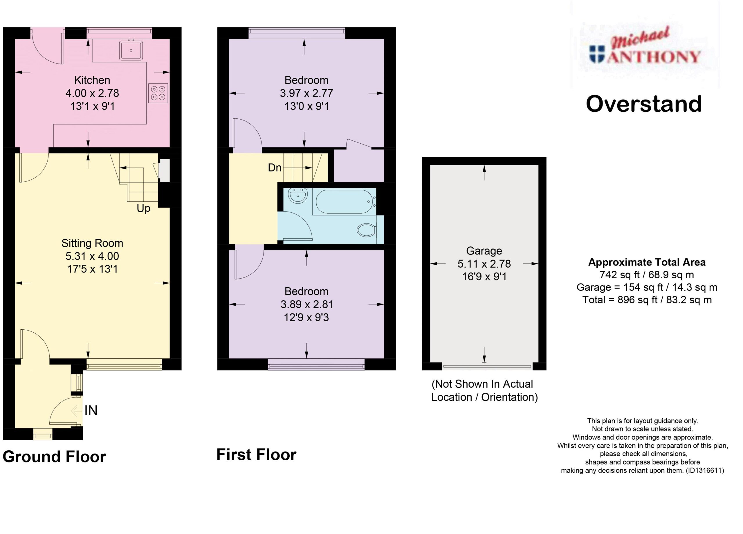 Floorplan for Overstrand, Aston Clinton, Buckinghamshire, HP22 5NA
