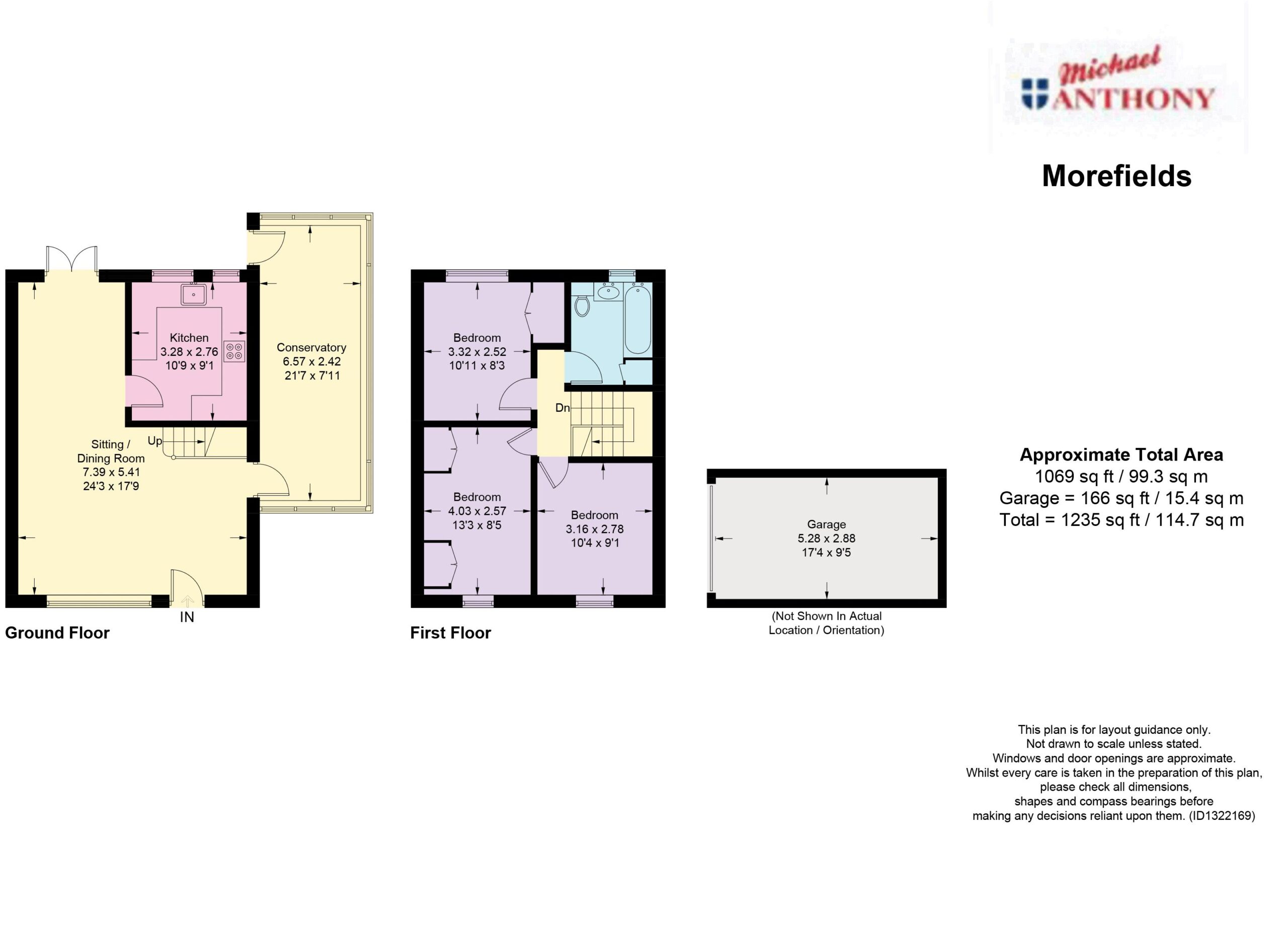 Floorplan for Morefields, Tring, Hertfordshire, HP23 5EU