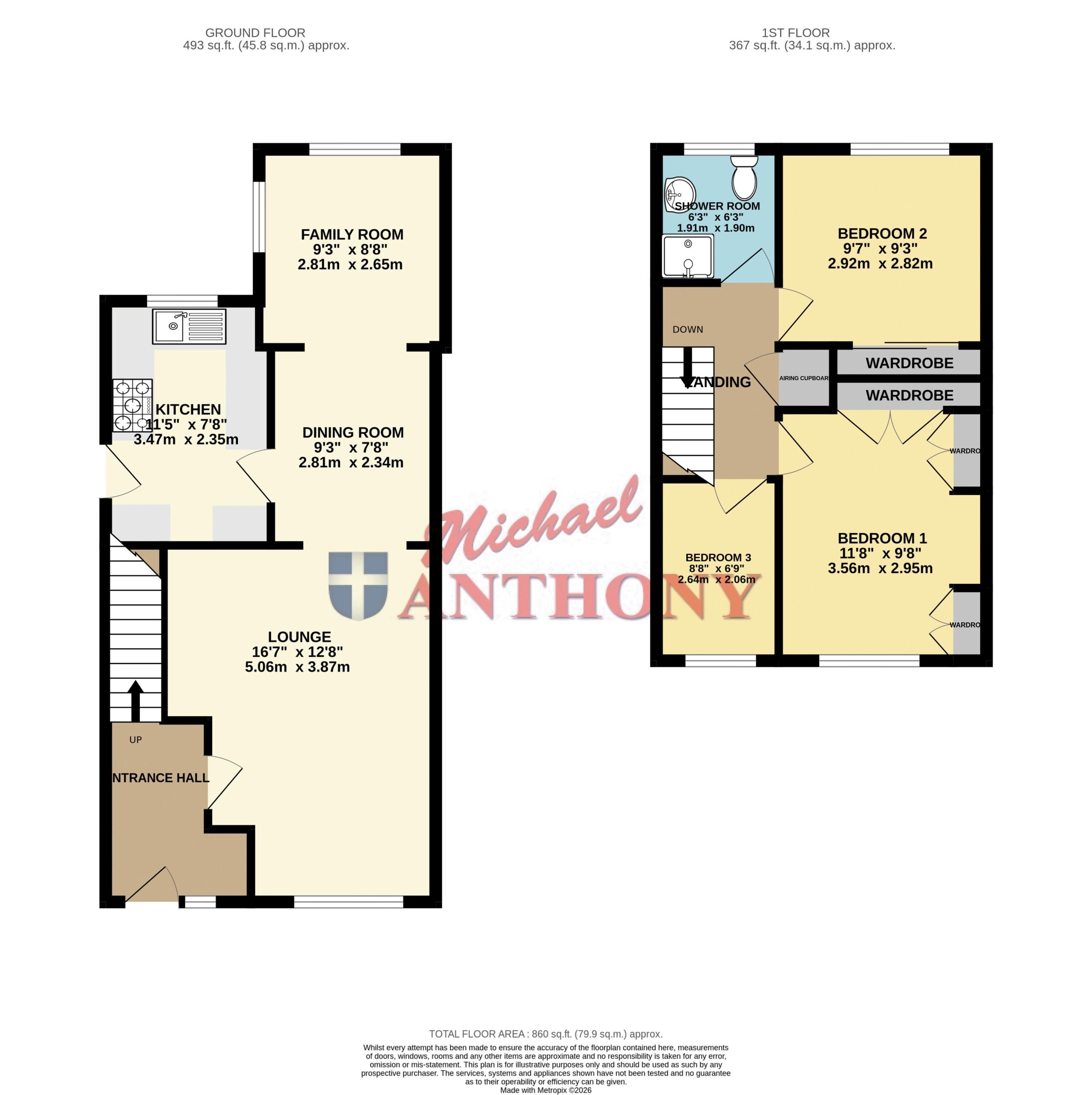 Floorplan for Bushy Close, Bletchley, Milton Keynes, Buckinghamshire, MK3 6PH