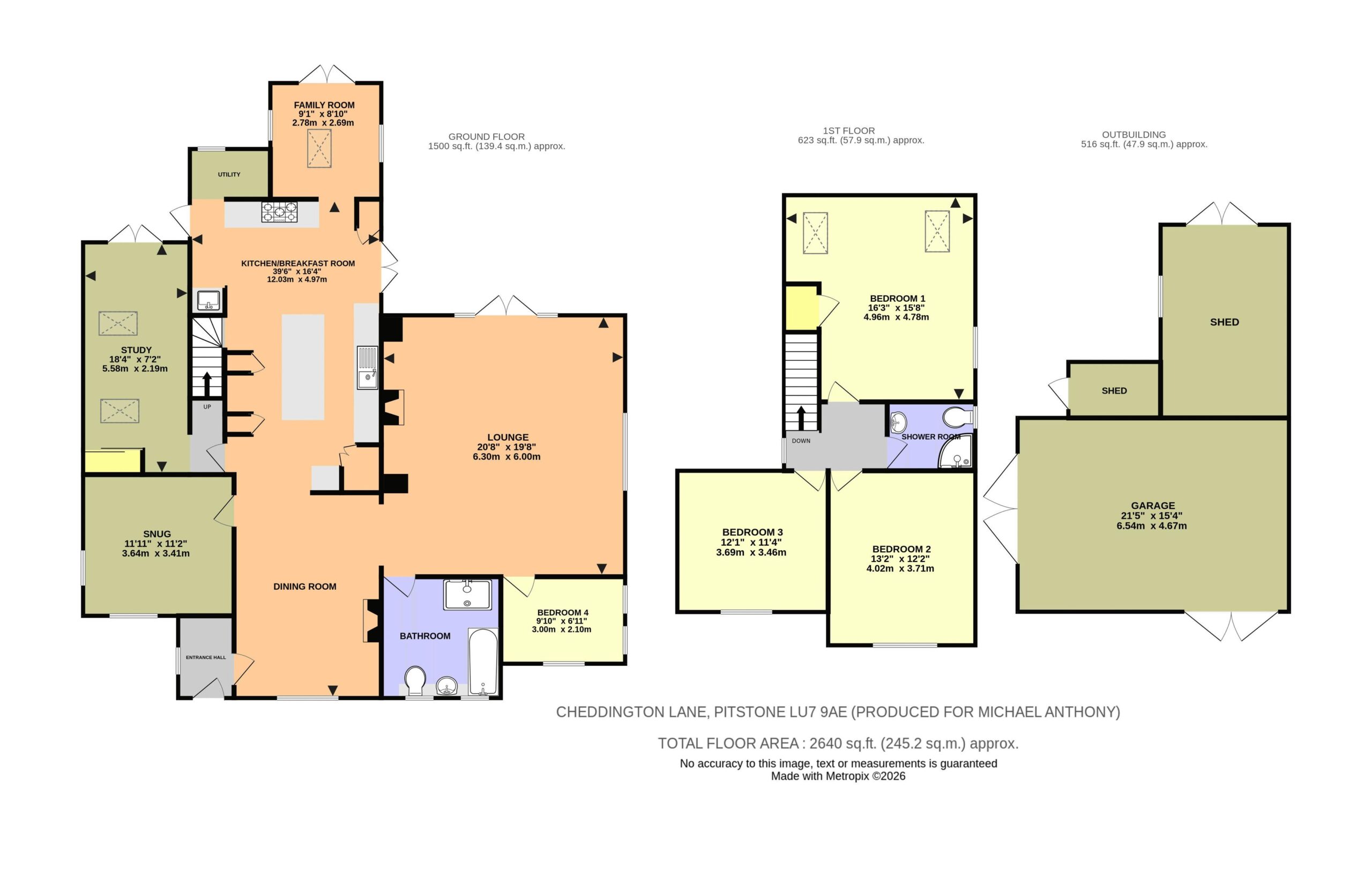 Floorplan for Cheddington Road, Pitstone, Buckinghamshire, LU7 9AE