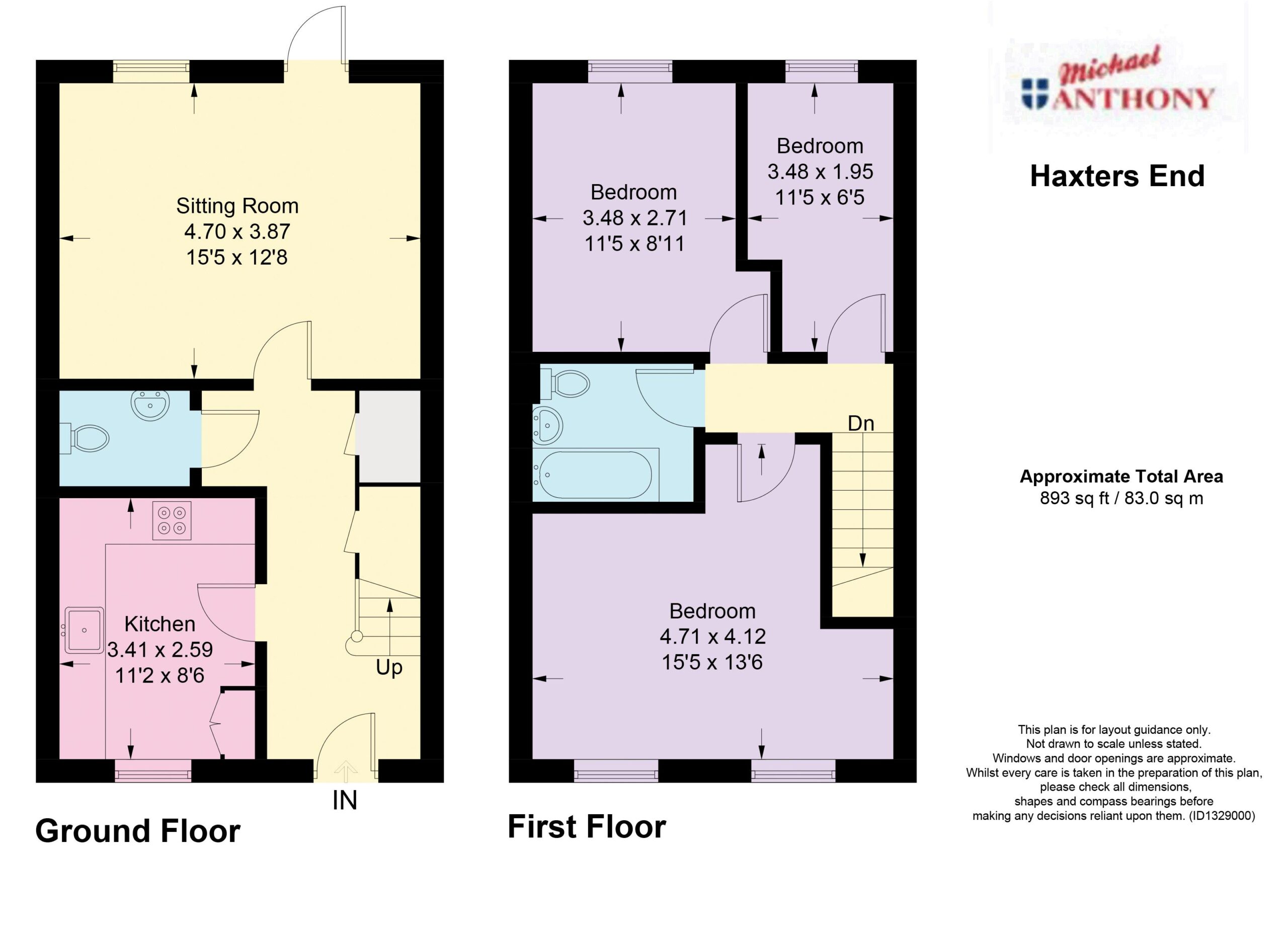 Floorplan for Haxters End, Berkhamsted, Hertfordshire, HP4 3FJ