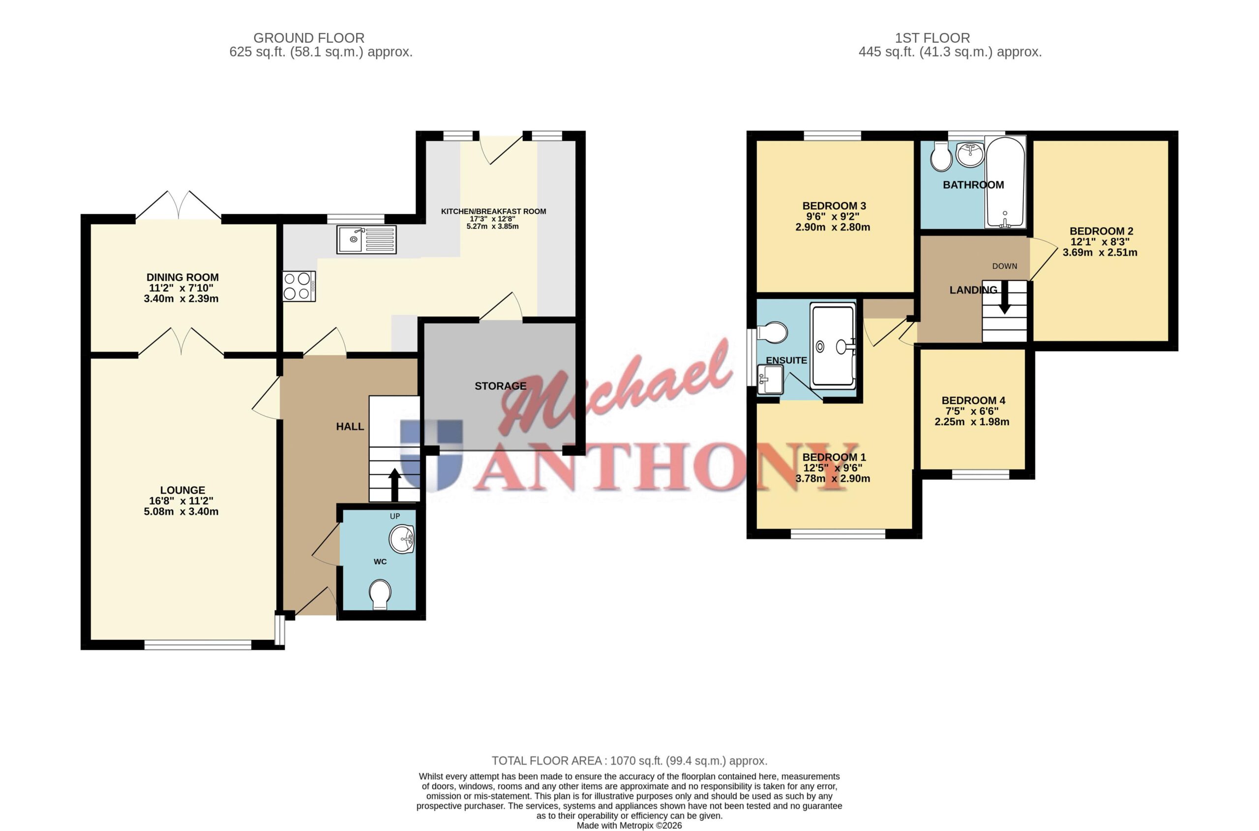 Floorplan for Blanchland Circle, Monkston, Milton Keynes, Buckinghamshire, MK10 9DG