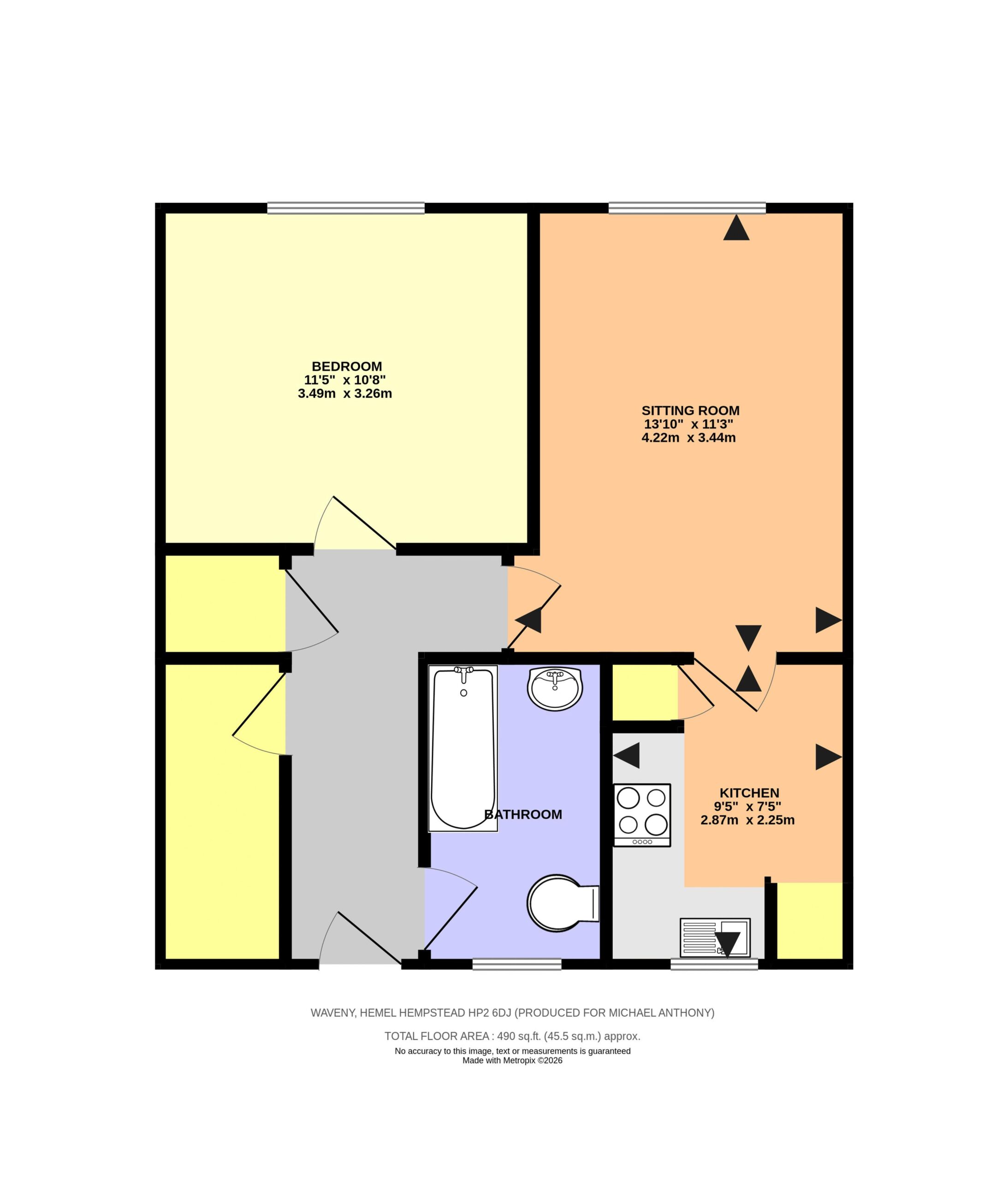 Floorplan for Waveney, Hemel Hempstead, Hertfordshire, HP2 6DJ