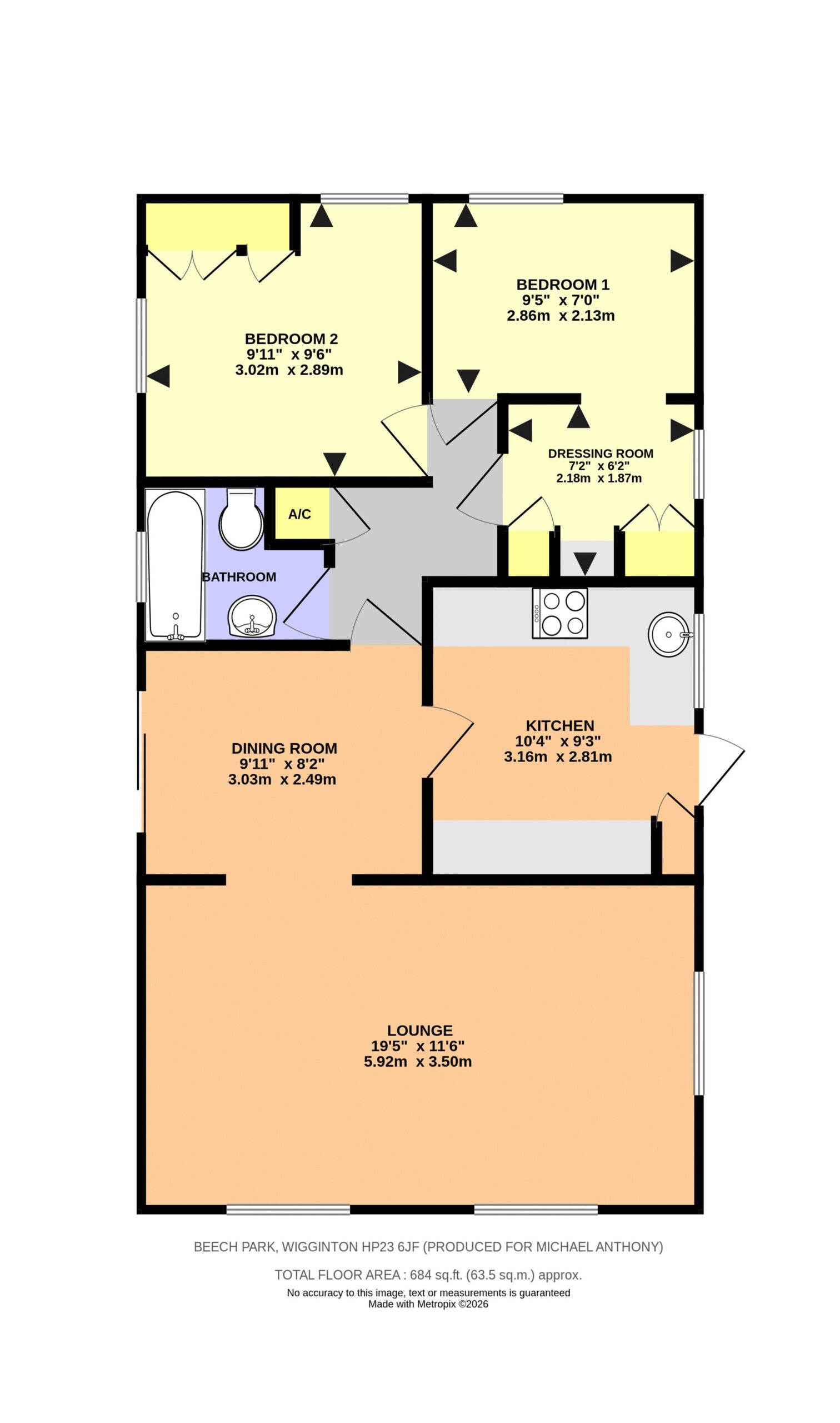 Floorplan for Chesham Road, Wigginton, Hertfordshire, HP23 6JF