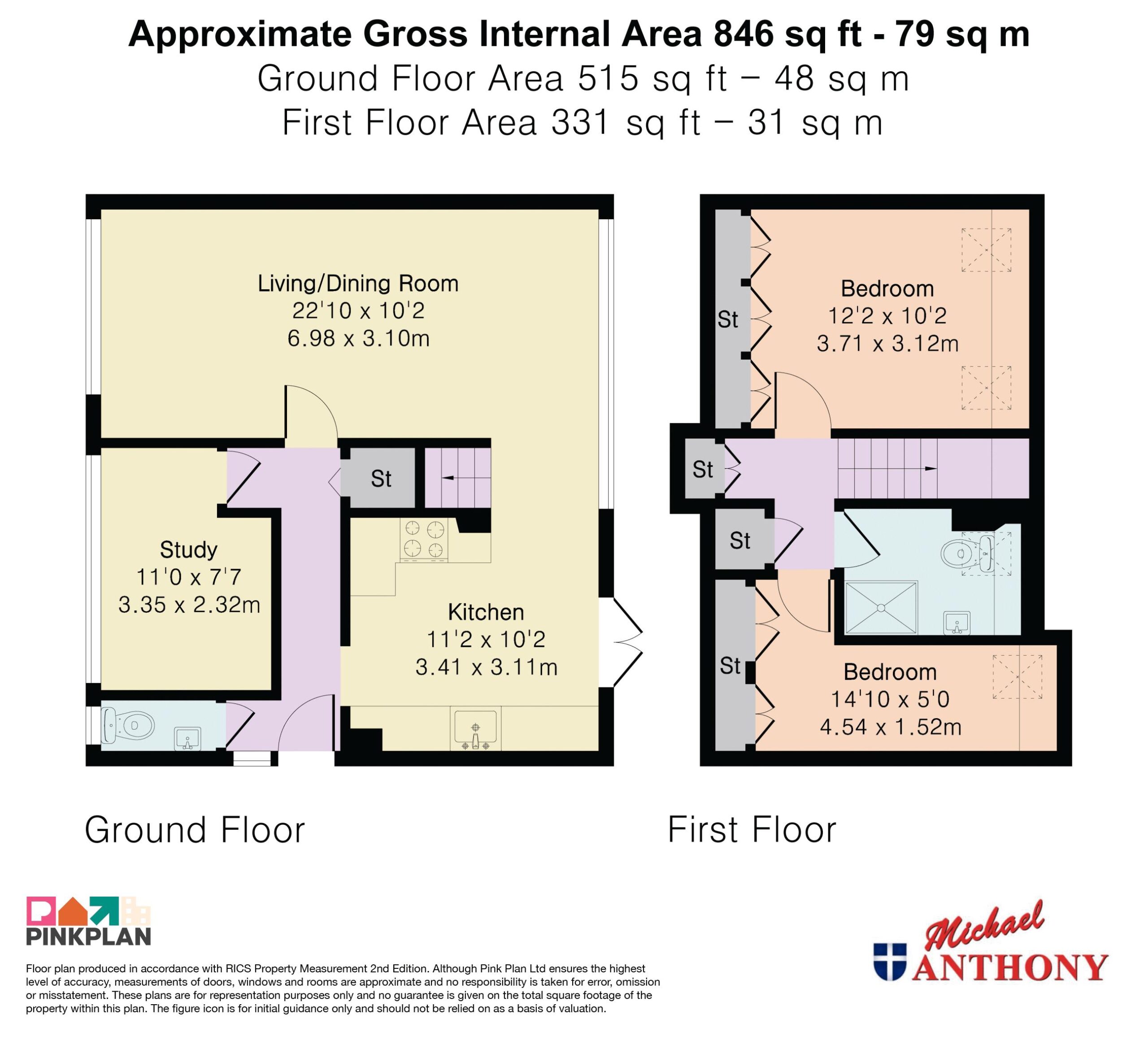 Floorplan for Butlers Grove, Great Linford, Milton Keynes, Buckinghamshire, MK14 5DT
