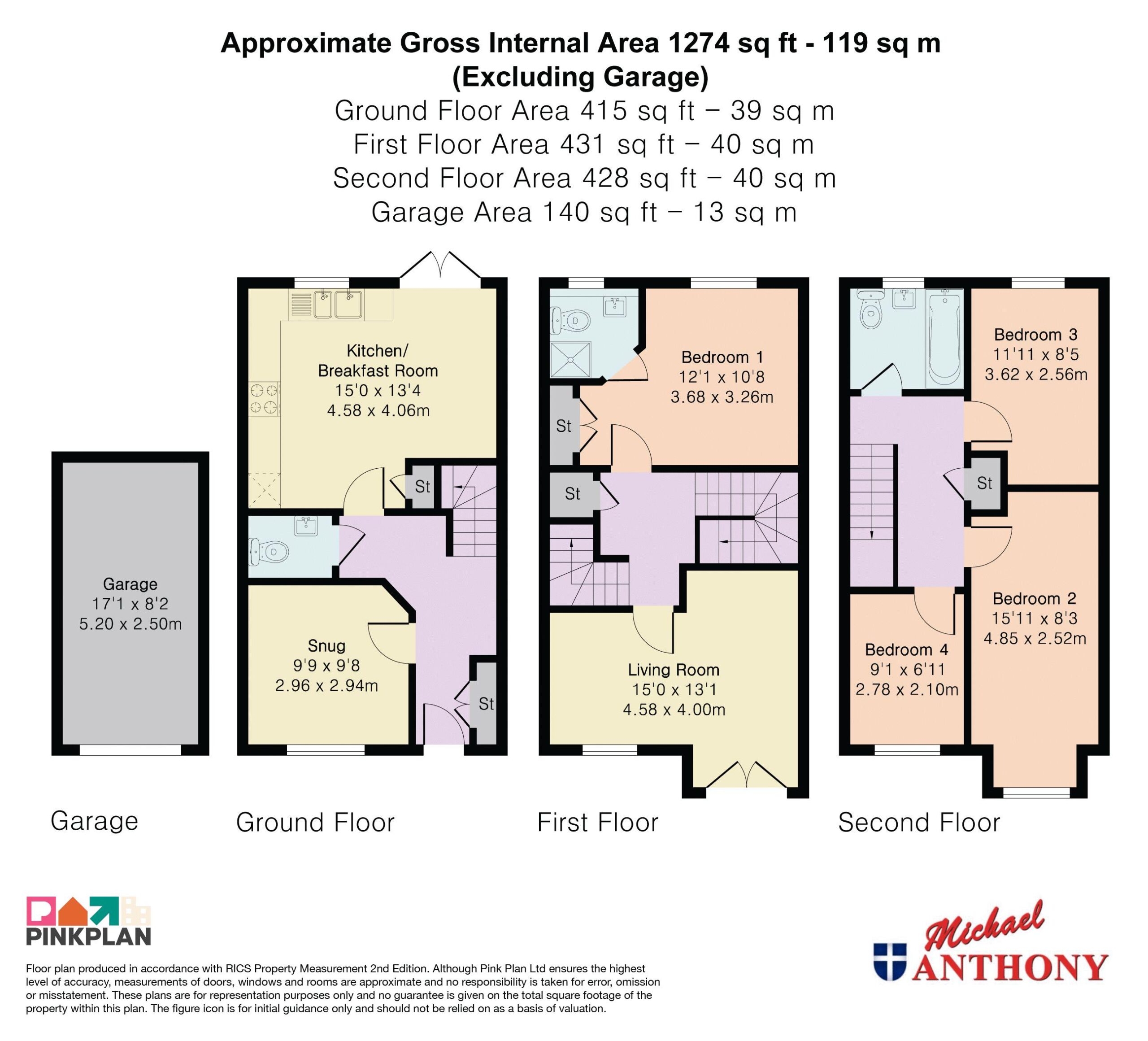 Floorplan for Selkirk Drive, Oakridge Park, Milton Keynes, Buckinghamshire, MK14 6FH