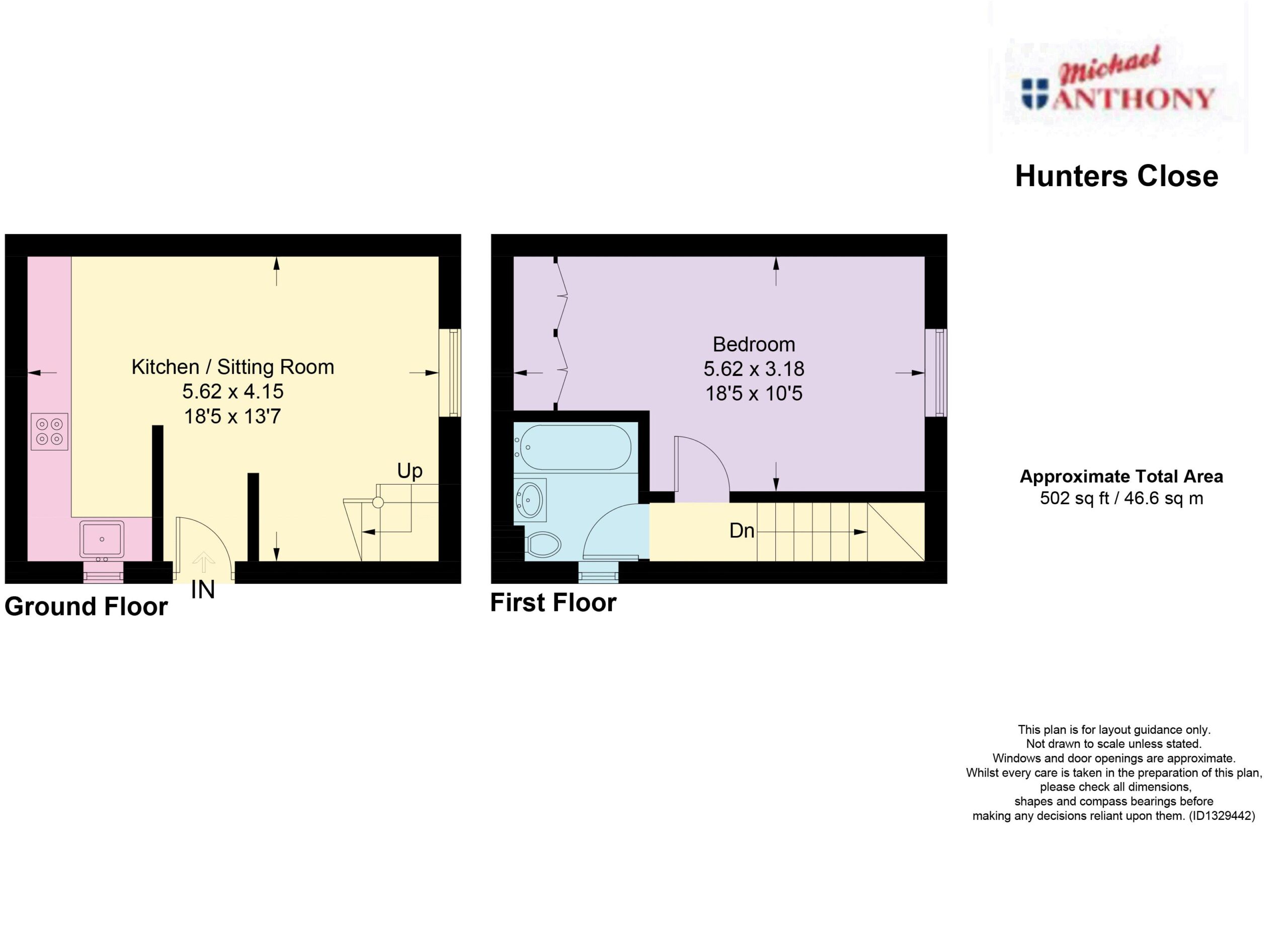 Floorplan for Hunters Close, Tring, Hertfordshire, HP23 5QB