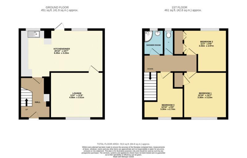Floorplan for Solway, Hemel Hempstead, Hertfordshire, HP2 5QN