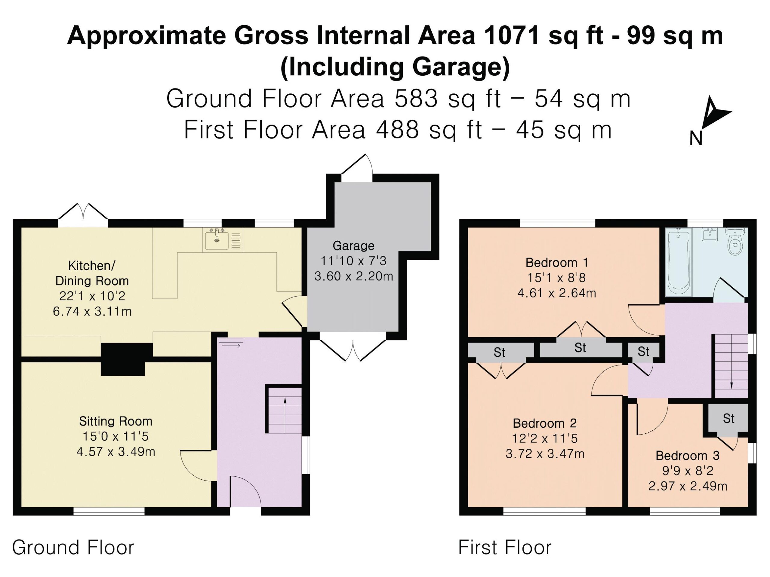 Floorplan for Newton Road, Bletchley, Milton Keynes, Buckinghamshire, MK3 5DH