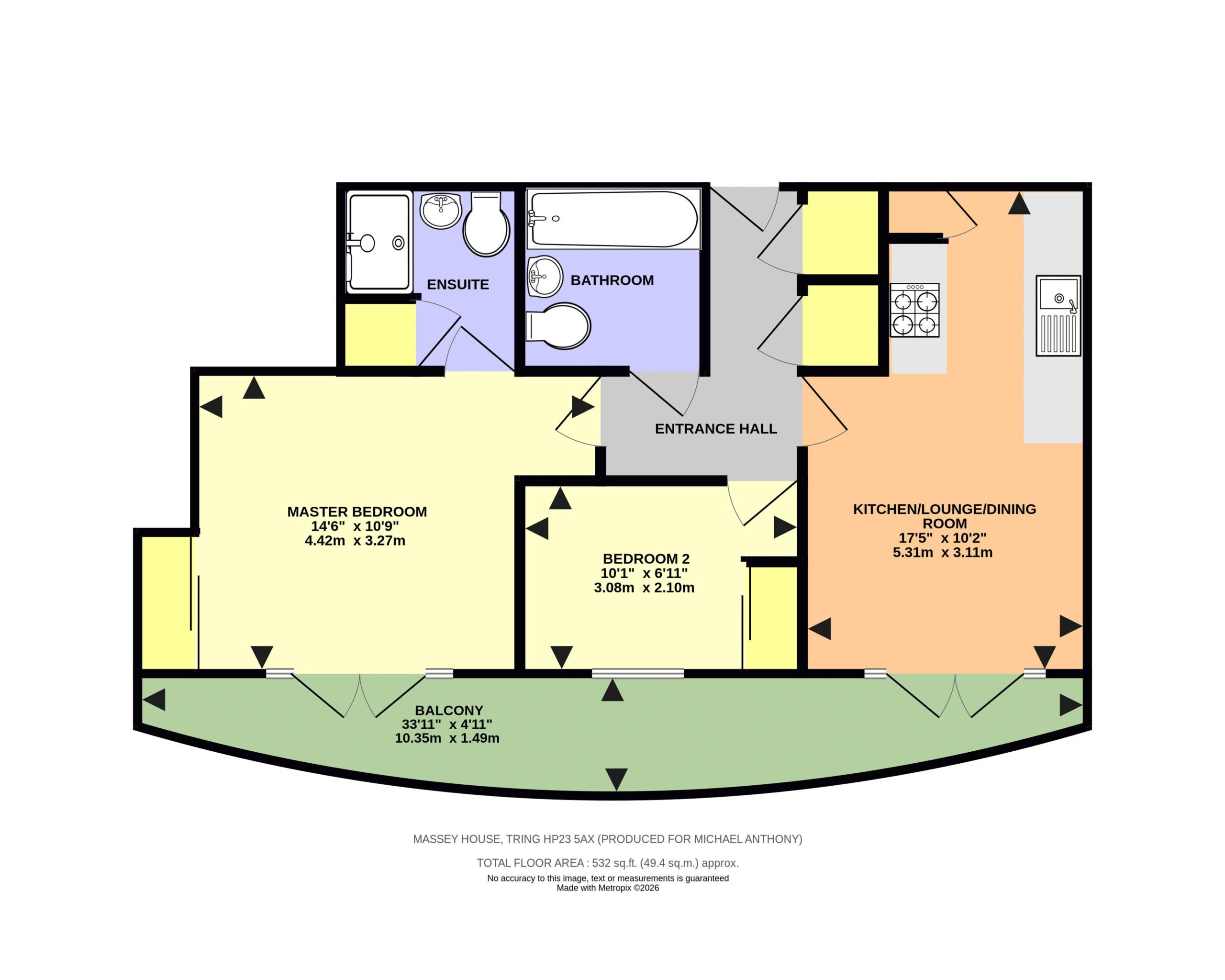 Floorplan for Brook Street, Tring, Hertfordshire, HP23 5AX