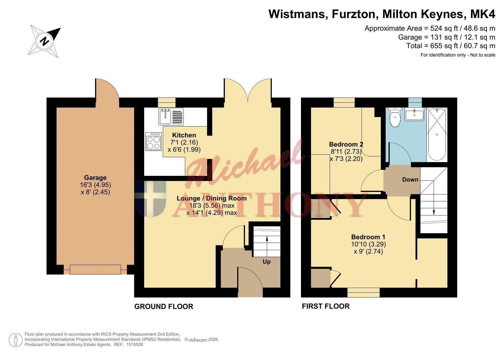 Floorplan for Wistmans, Furzton, Milton Keynes, Buckinghamshire, MK4 1LB