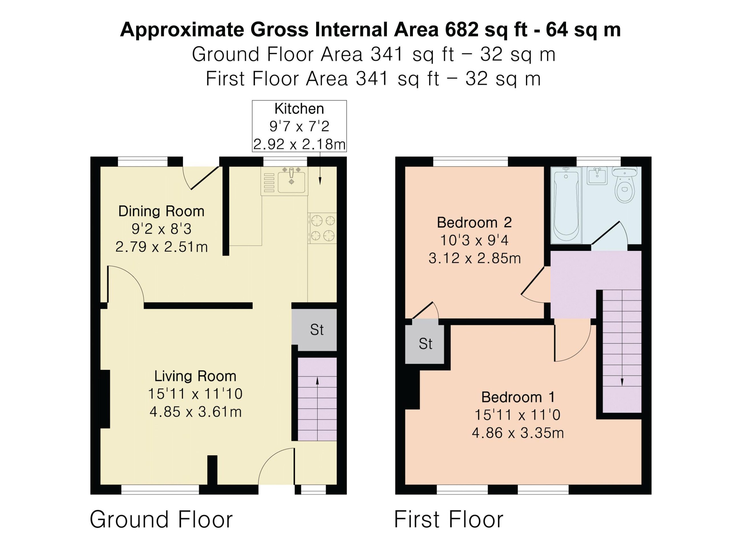 Floorplan for Thames Close, Bletchley, Milton Keynes, Buckinghamshire, MK3 7BW