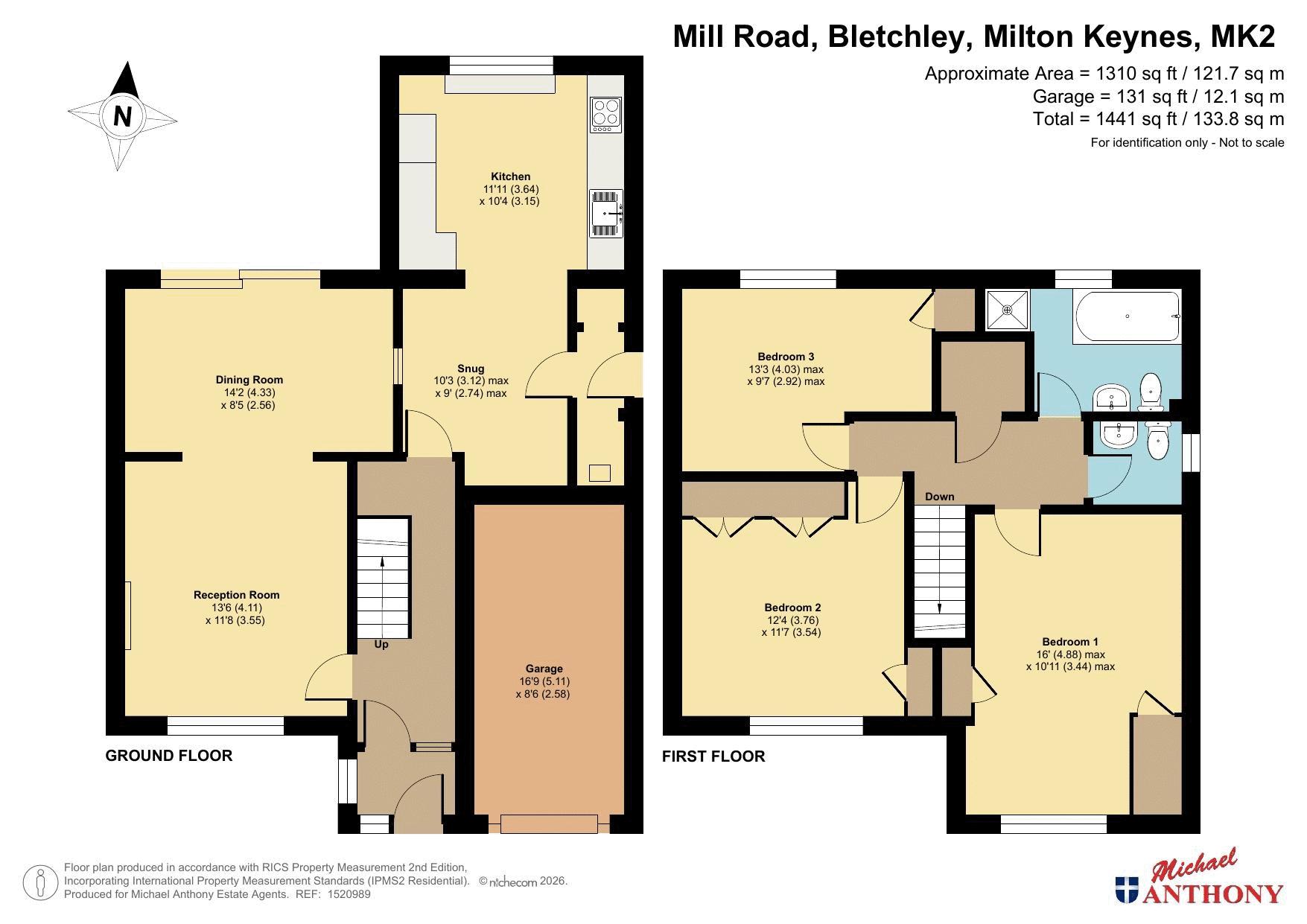 Floorplan for Mill Road, Bletchley, Milton Keynes, Buckinghamshire, MK2 2LD