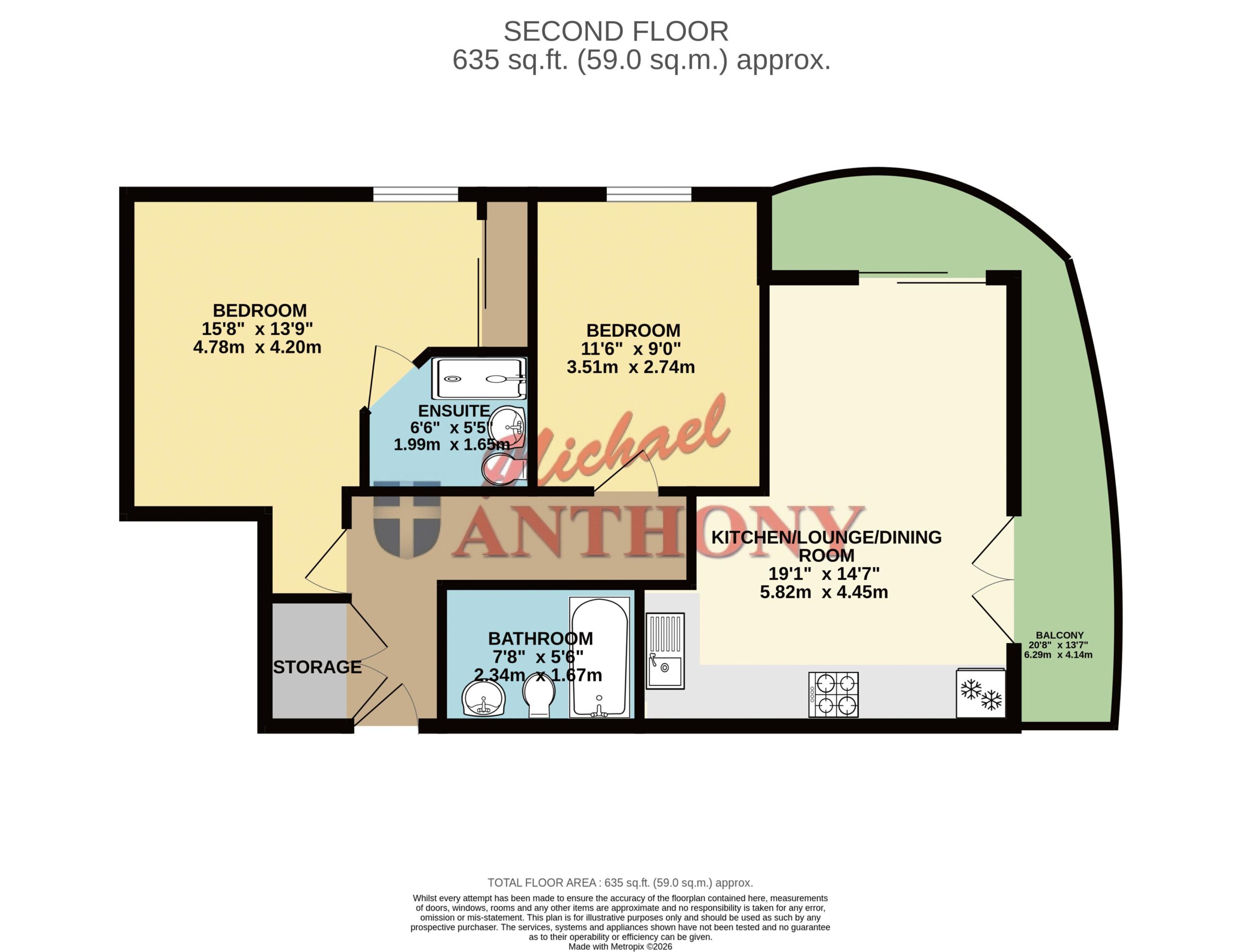 Floorplan for Princes Way, Bletchley, Milton Keynes, Buckinghamshire, MK2 2FB