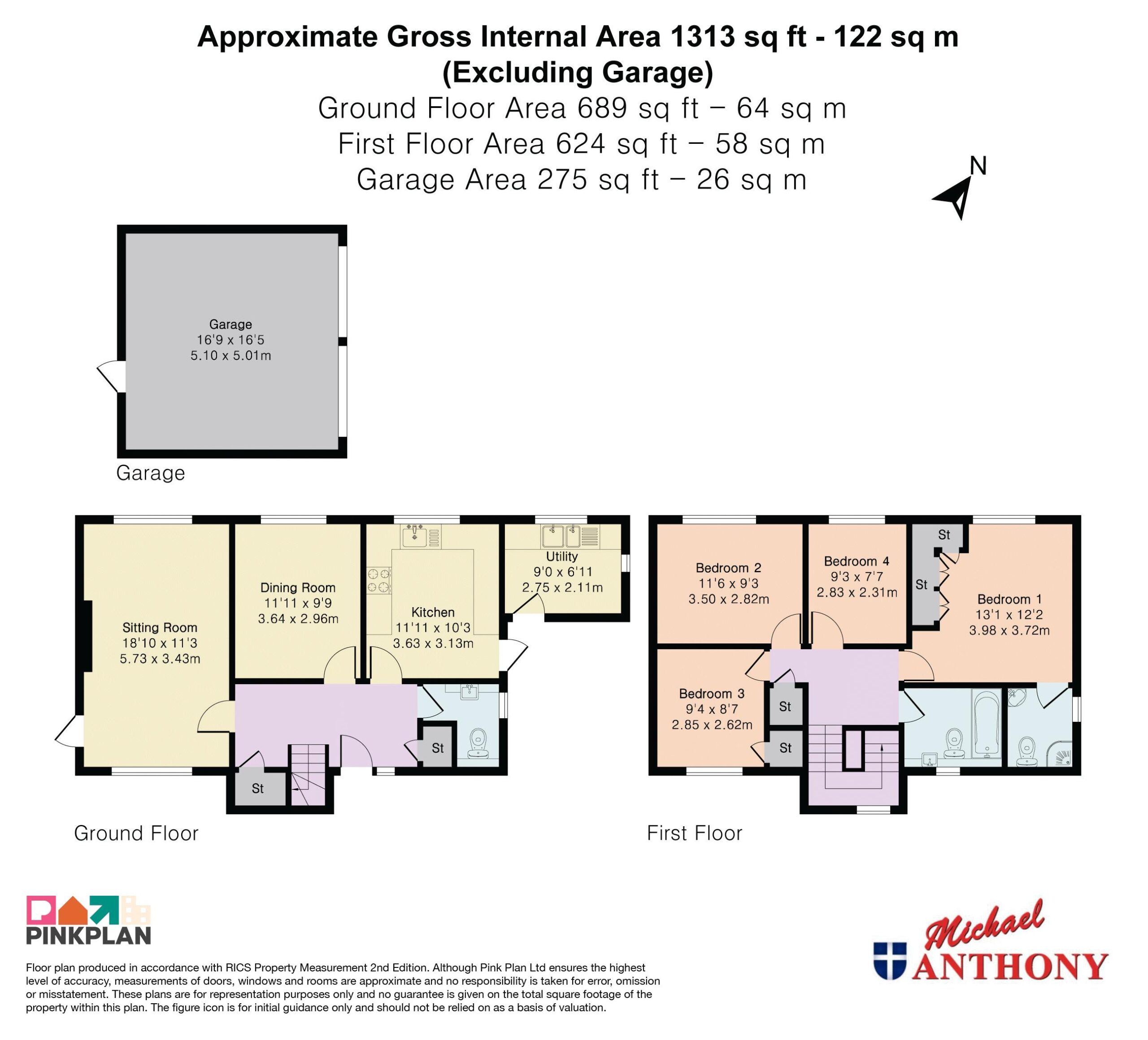 Floorplan for Fountaine Close, Great Linford, Milton Keynes, Buckinghamshire, MK14 5HJ
