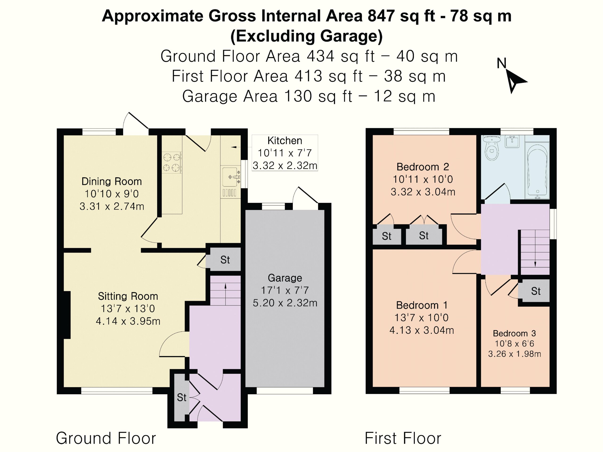 Floorplan for Mersey Way, Bletchley, Milton Keynes, Buckinghamshire, MK3 7PS
