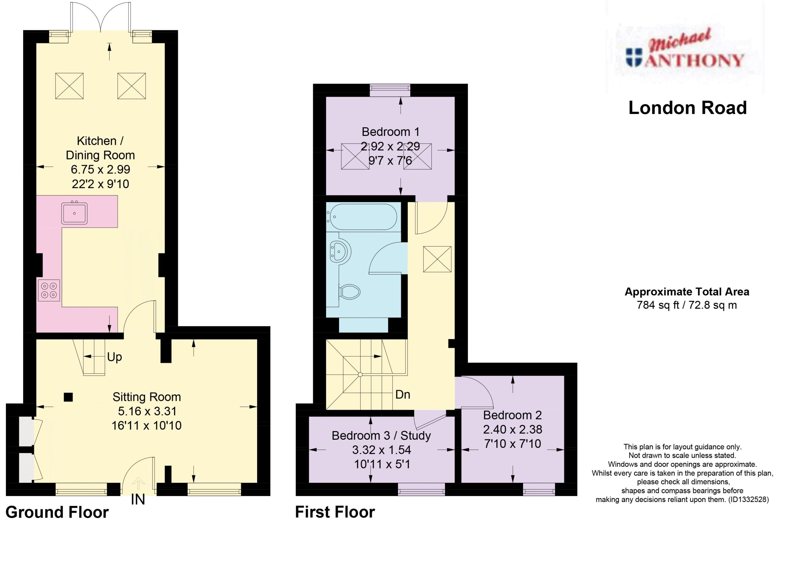 Floorplan for London Road, Aston Clinton, Buckinghamshire, HP22 5HS