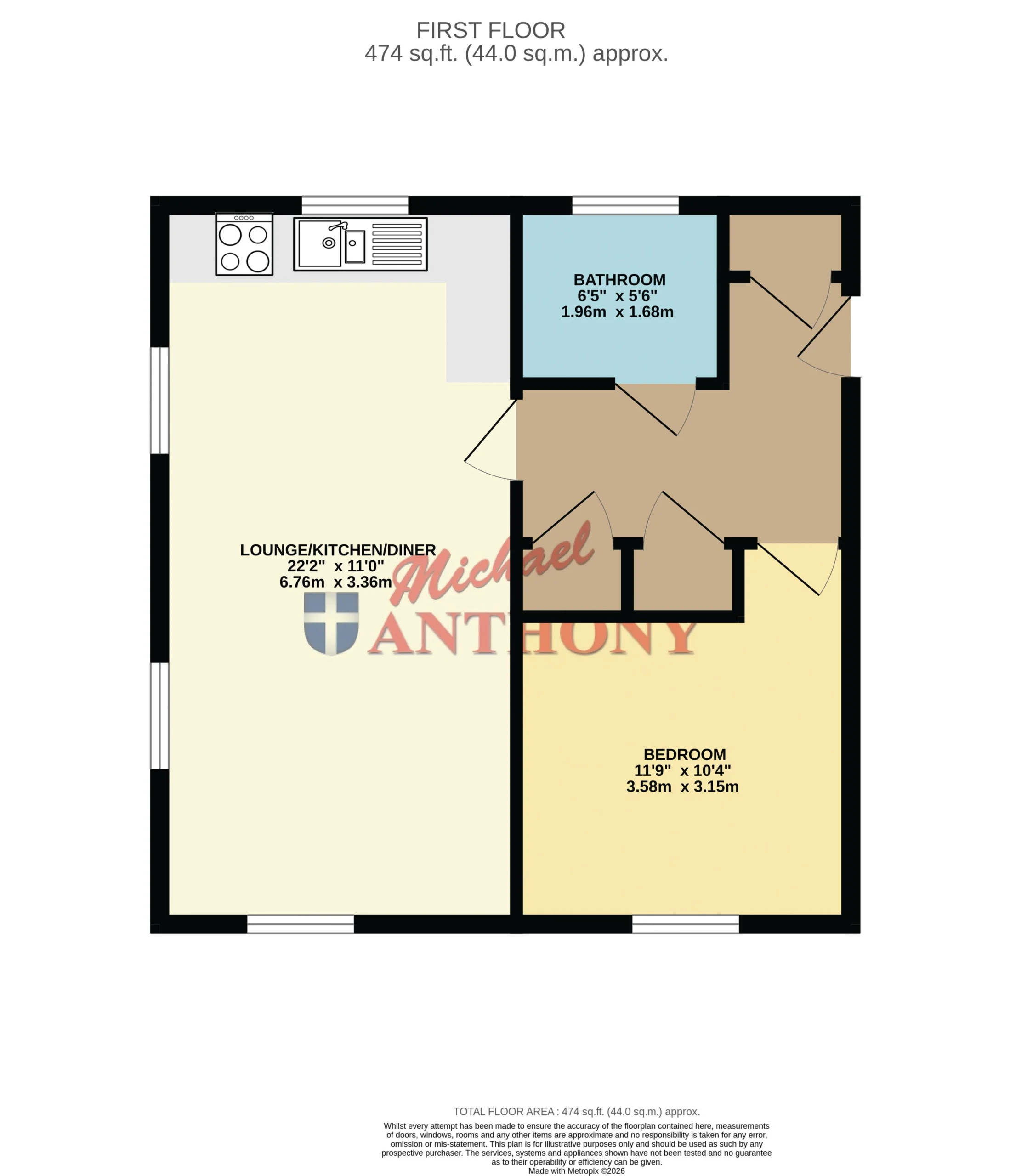 Floorplan for Santa Cruz Avenue, Bletchley, Milton Keynes, Buckinghamshire, MK3 5HE