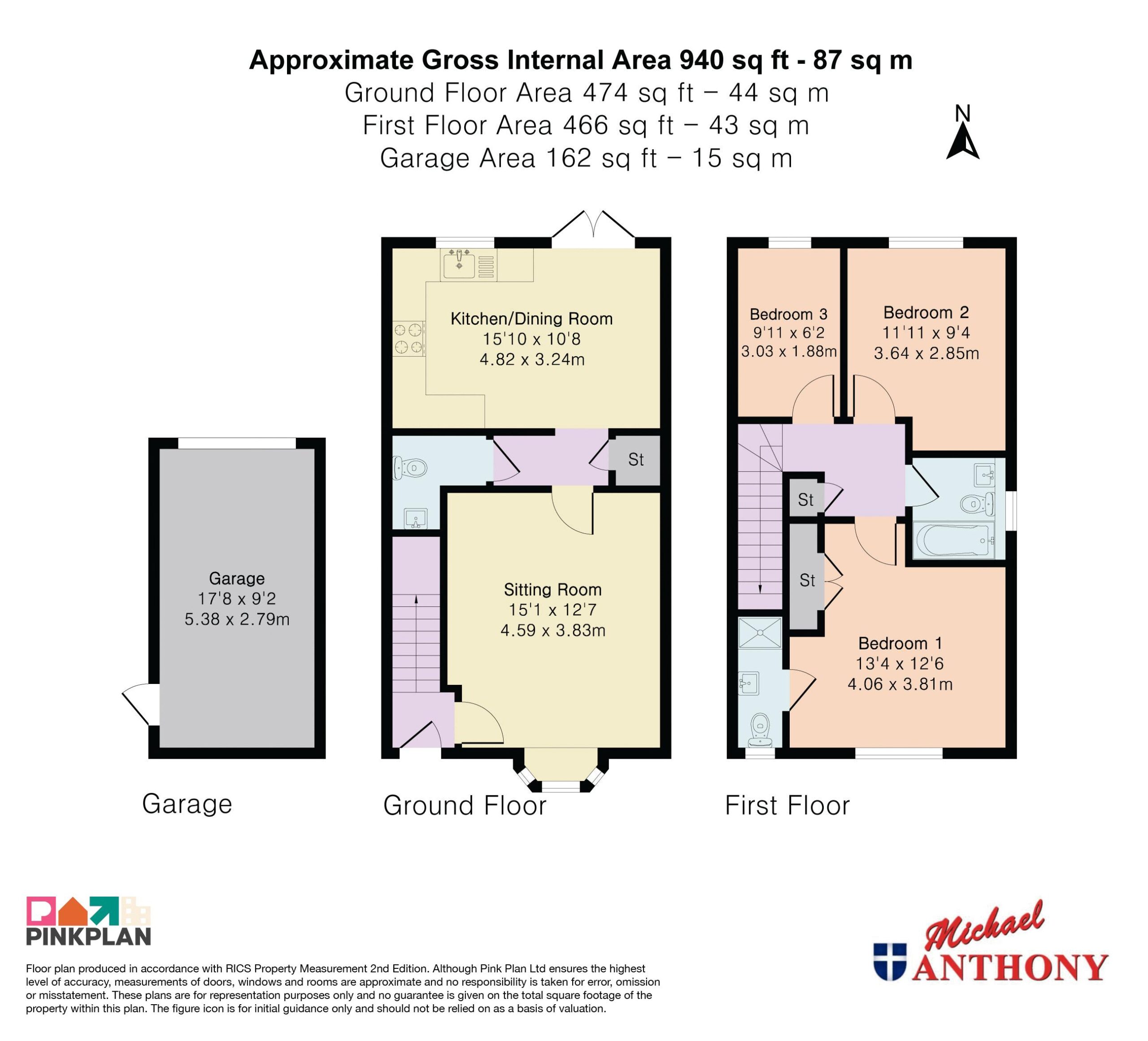 Floorplan for Barnet Close, Oakhill, Milton Keynes, Buckinghamshire, MK5 6BF