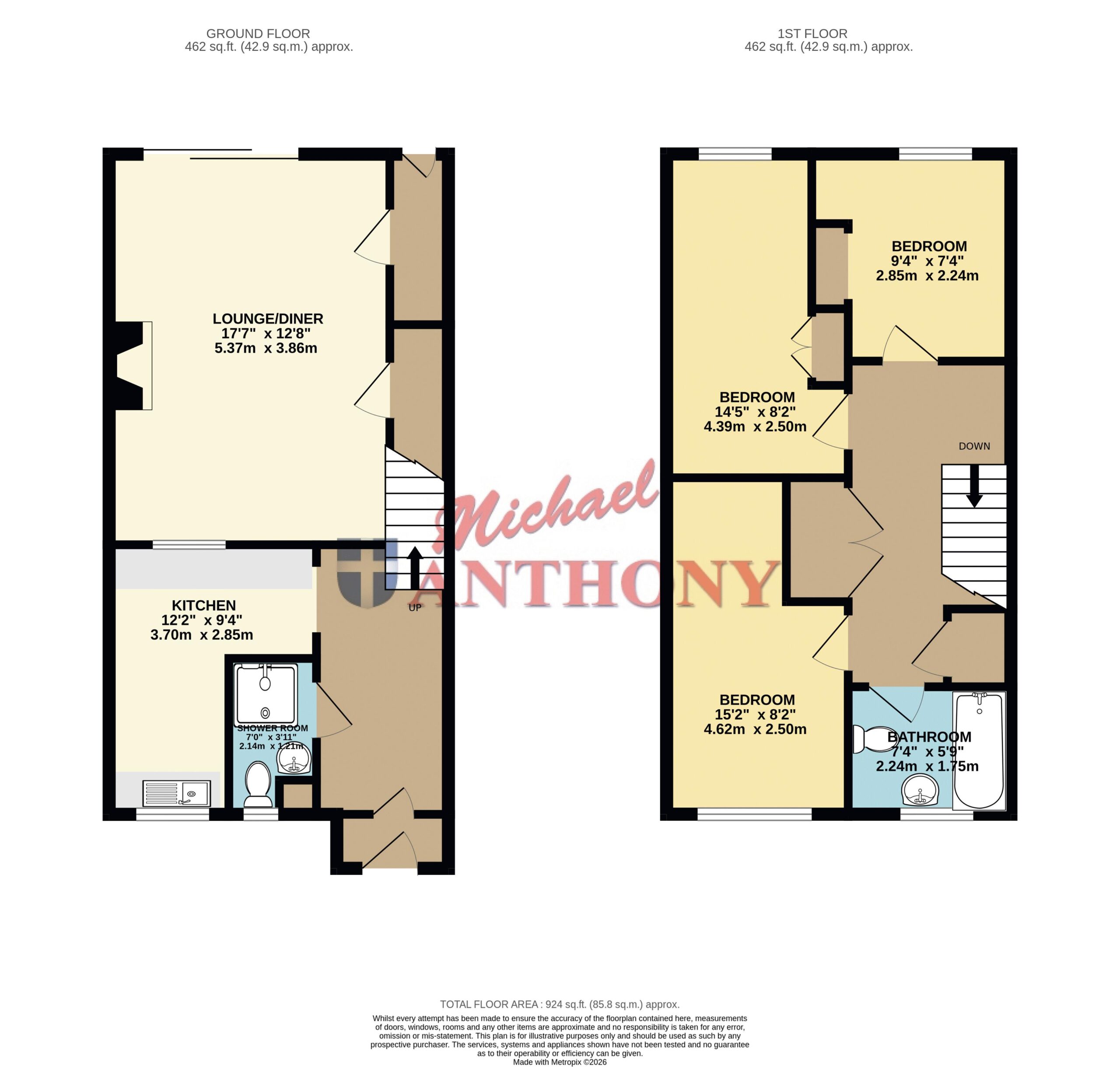 Floorplan for Napier Street, Bletchley, Milton Keynes, Buckinghamshire, MK2 2NF