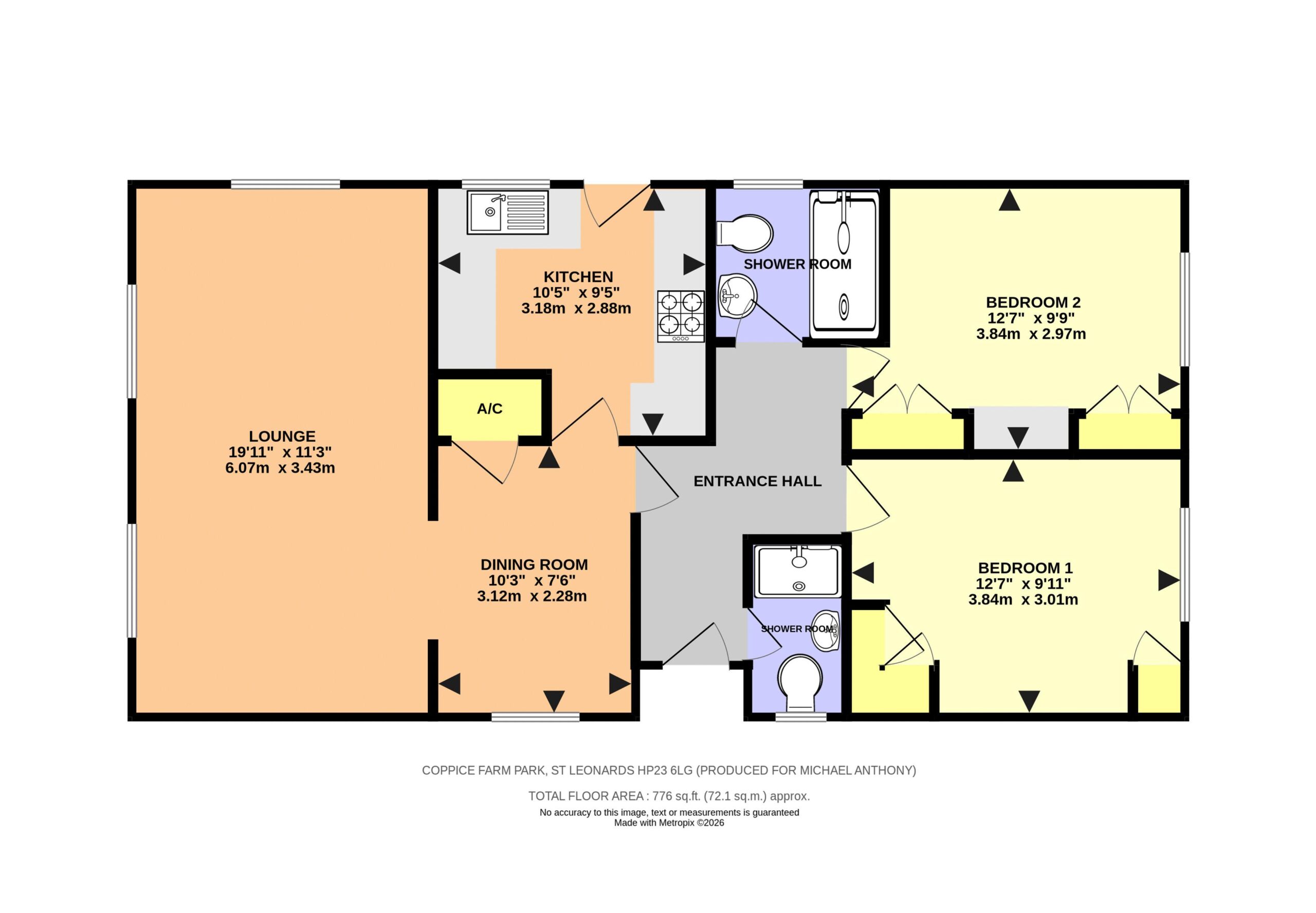 Floorplan for Coppice Farm Park, Tring, Hertfordshire, HP23 6LG