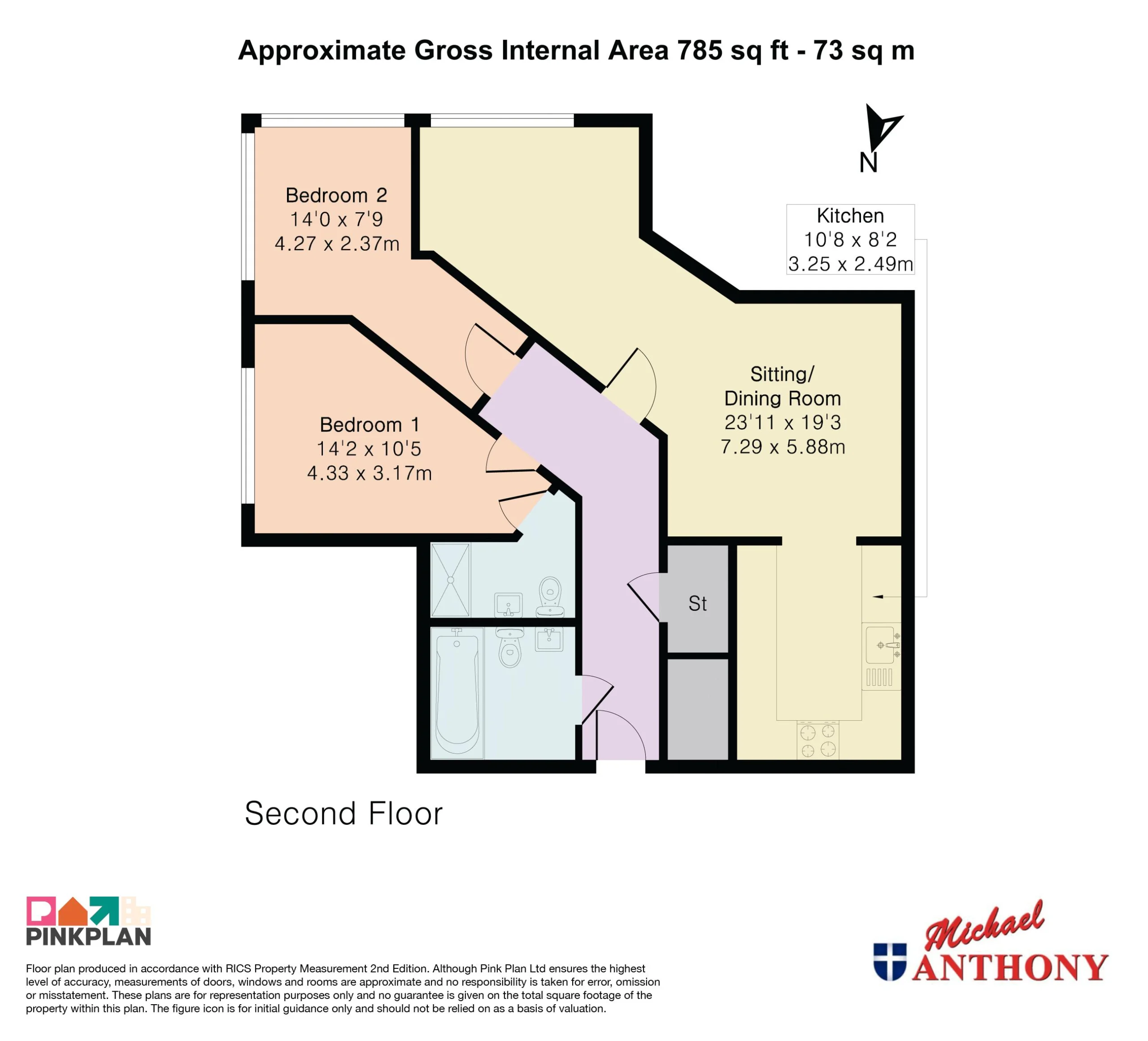 Floorplan for Avebury Boulevard, Milton Keynes, Buckinghamshire, MK9 2HS