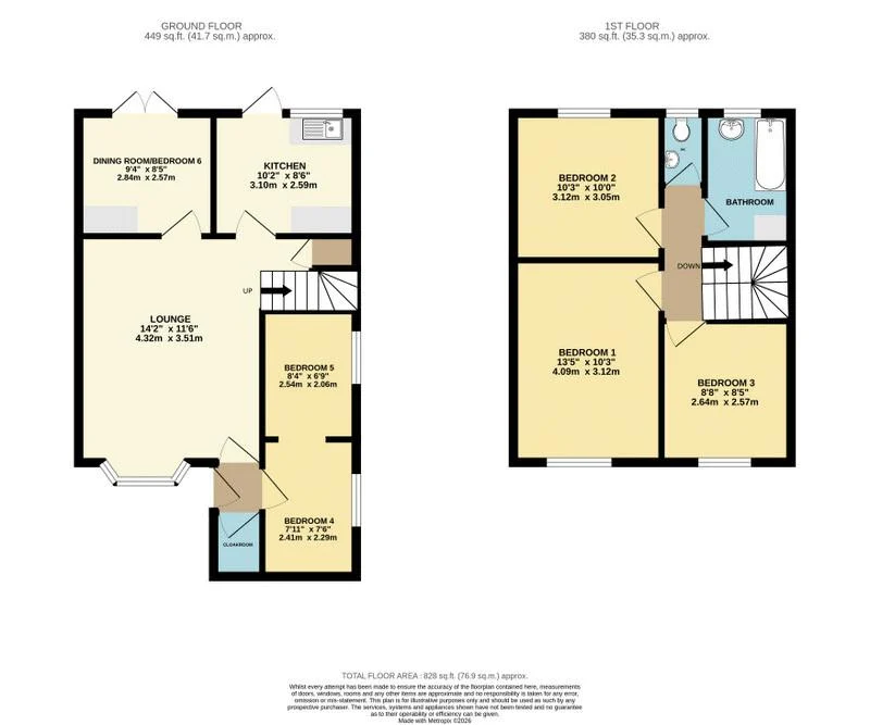 Floorplan for Boleyn Close, Hemel Hempstead, Hertfordshire, HP2 7LW