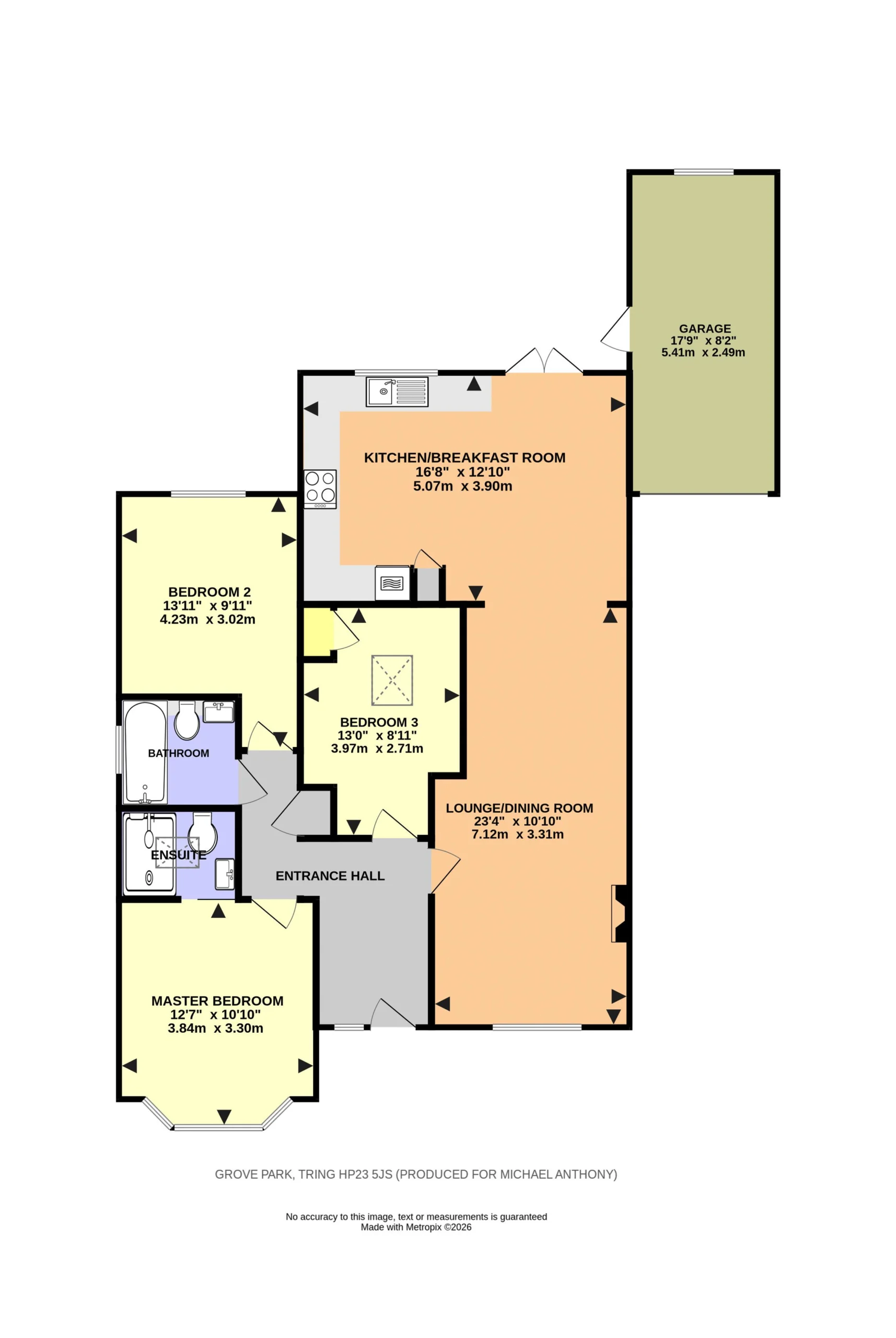 Floorplan for Grove Park, Tring, Hertfordshire, HP23 5JS
