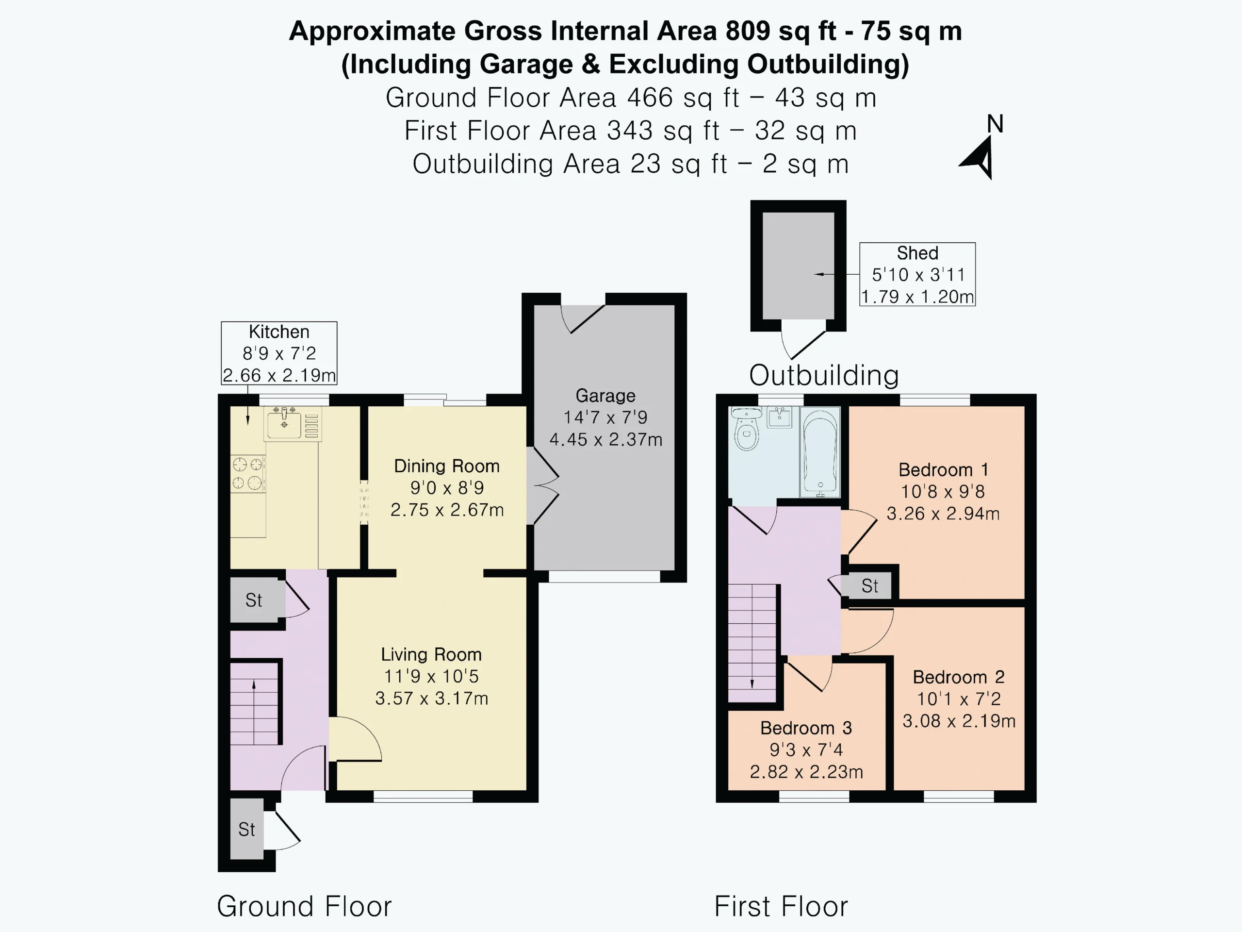 Floorplan for Burghley Court, Great Holm, Milton Keynes, Buckinghamshire, MK8 9EL
